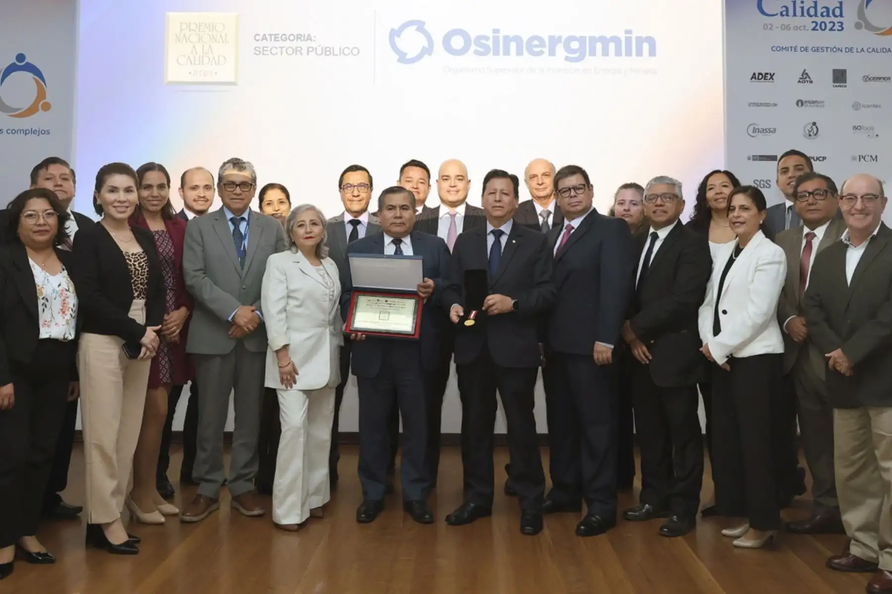 Osinergmin fue distinguido con el Premio Nacional de la Calidad 2023. Foto: Cortesía.