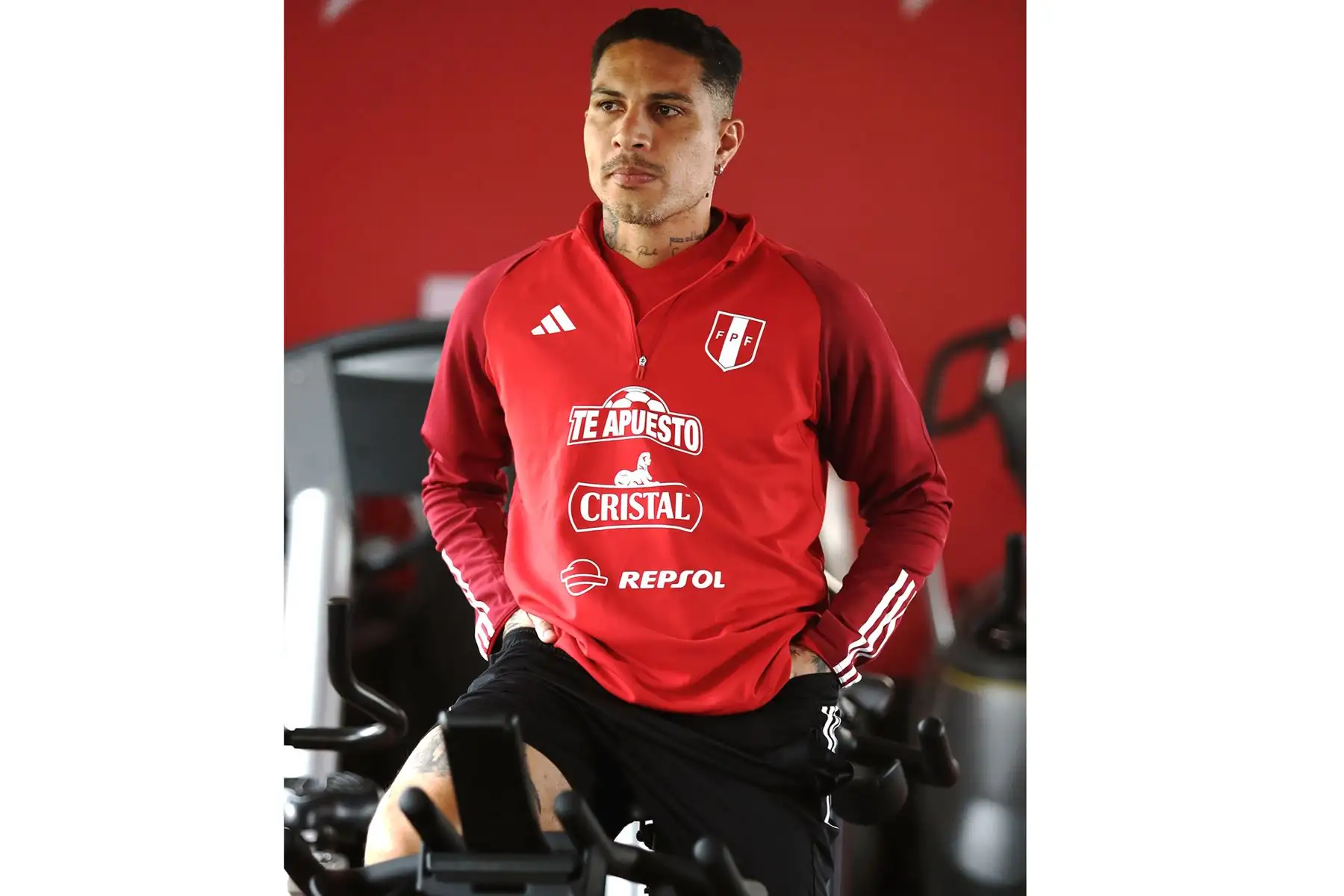 Selección Peruana realiza entrenamientos  con miras a afrontar a Chile, por la fecha tres  de las Eliminatorias al Mundial 2026. En la imagen, Paolo Guerrero.
Foto: FPF