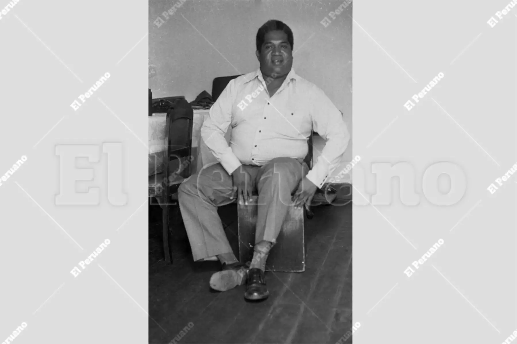 Lima - 28 diciembre 1976 / Entrevista al cantante Arturo "Zambo" Cavero. / Foto: Archivo Histórico de El Peruano