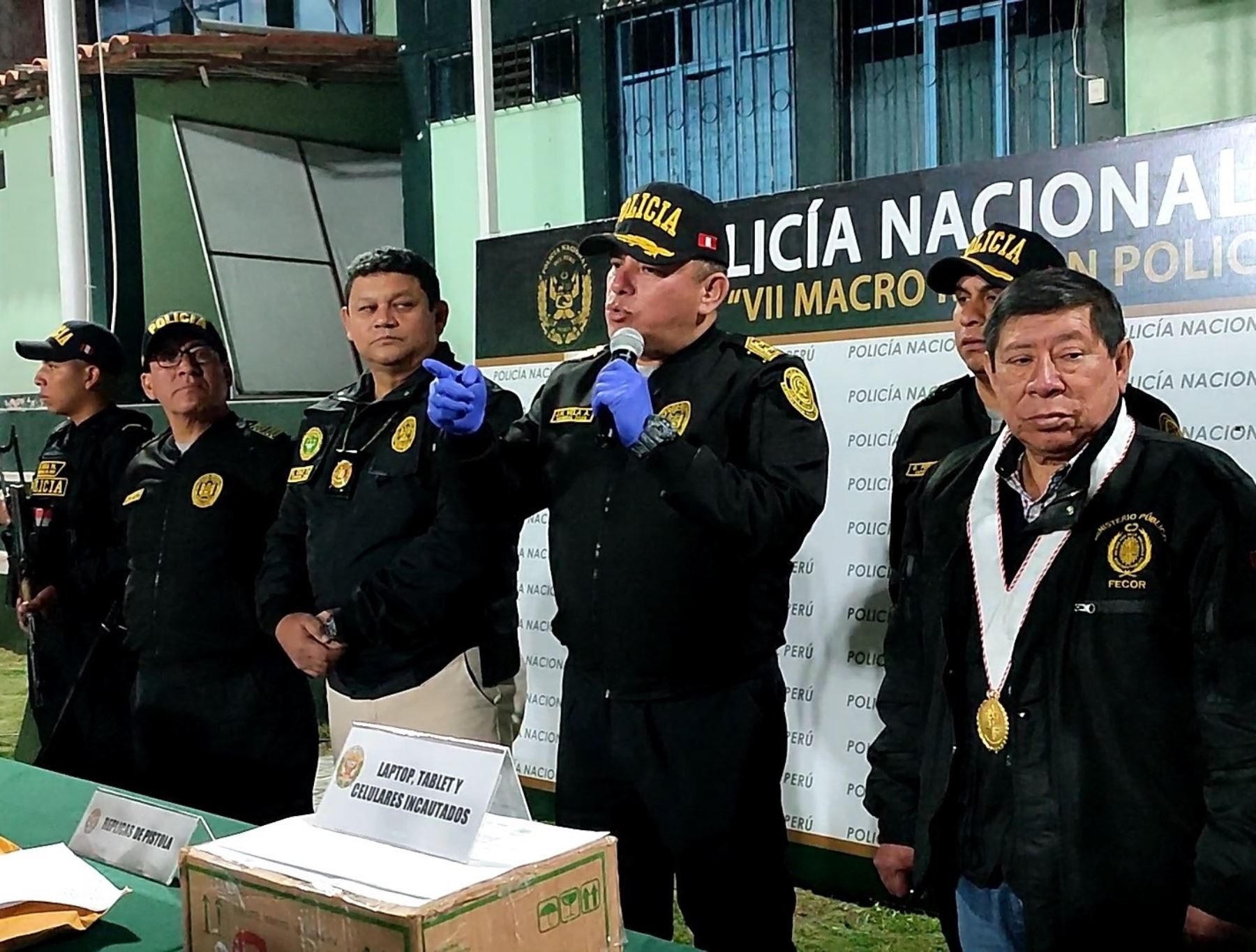 La Policía de Cusco informó que los nueve presuntos miembros de la banda criminal "Los cogoteros del sur" son investigados por el delito de extorsión en su modalidad de "gota a gota". ANDINA/Difusión