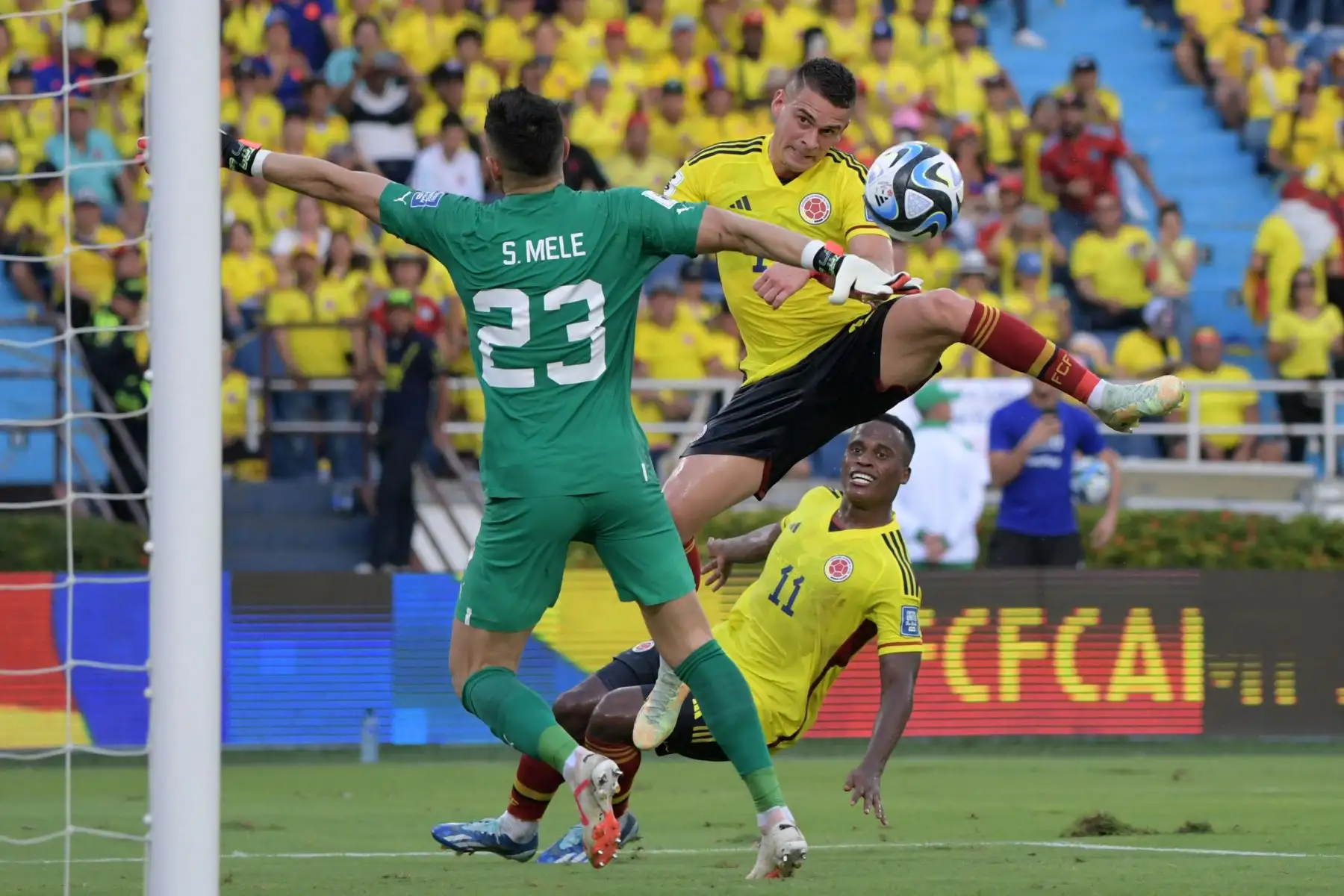 Las selecciones de Colombia y Uruguay empataron 2-2 en el Estadio Metropolitano Roberto Meléndez de Barranquilla, por las clasificatorias al Mundial 2026. Foto: AFP