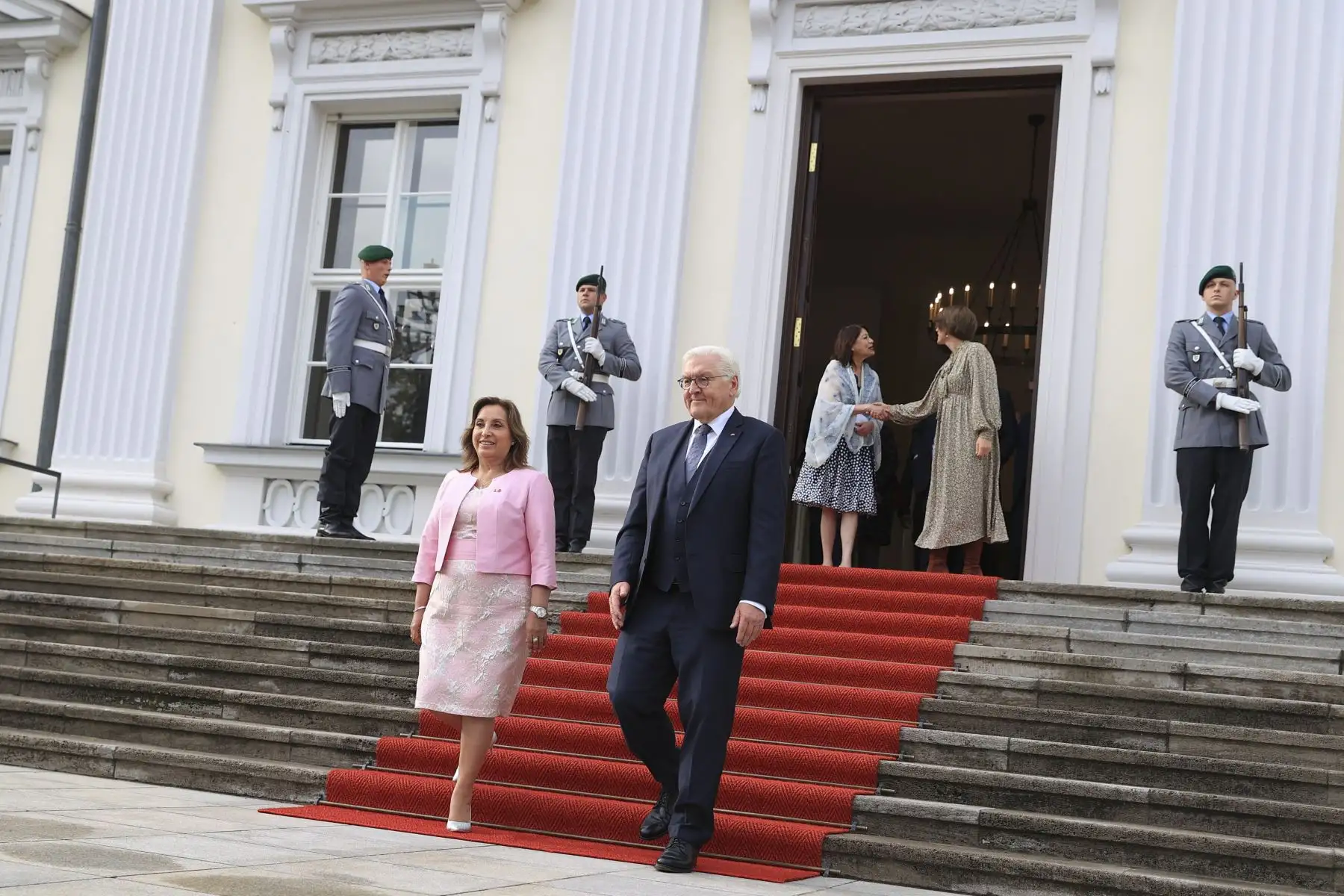 Presidenta Dina Boluarte se reunió con el presidente federal de Alemania, Frank-Walter Steinmeier, en el Palacio de Bellevue. 
Foto: ANDINA/Prensa Presidencia