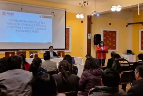 Como parte de las acciones descentralizadas contra la trata de personas, el Ministerio del Interior (Mininter) promovió en el distrito de Desaguadero, en Puno, diversas actividades para prevenir y contrarrestar este delito y atender a las víctimas.