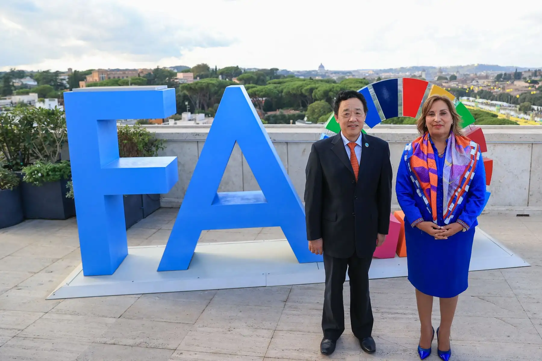 La presidenta Dina Boluarte se reunió con el director general de la Organización de las Naciones Unidas para la Alimentación y la Agricultura (FAO), QU Dongyu.
Foto: ANDINA/Prensa Presidencia