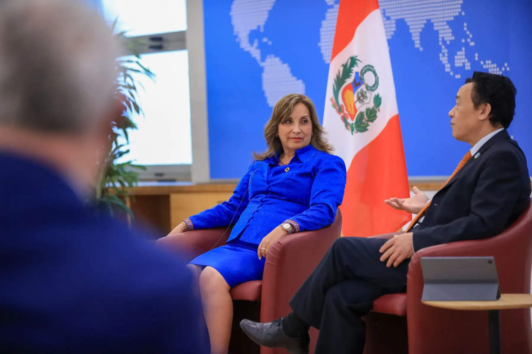 La presidenta Dina Boluarte se reunió con el director general de la Organización de las Naciones Unidas para la Alimentación y la Agricultura (FAO), QU Dongyu.
Foto: ANDINA/Prensa Presidencia
