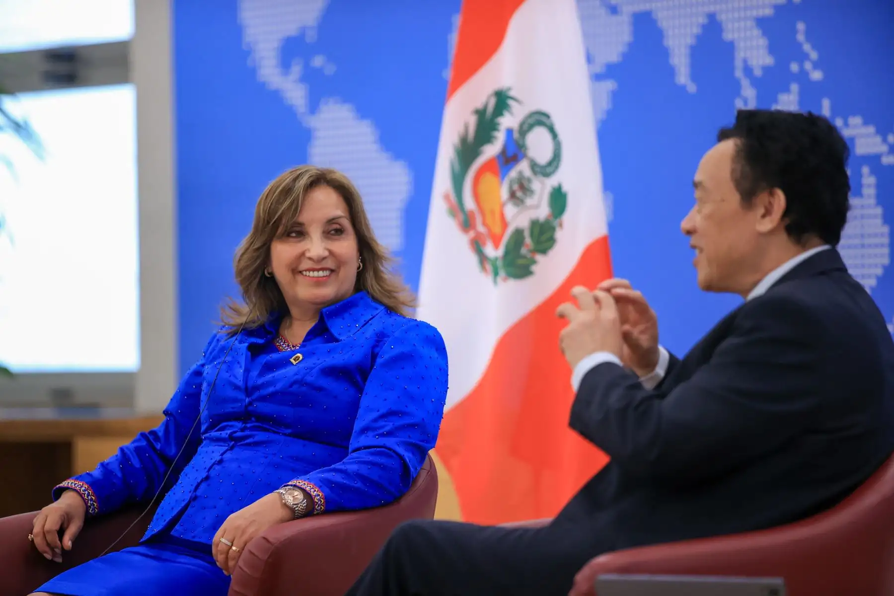 La presidenta Dina Boluarte se reunió con el director general de la Organización de las Naciones Unidas para la Alimentación y la Agricultura (FAO), QU Dongyu.
Foto: ANDINA/Prensa Presidencia
