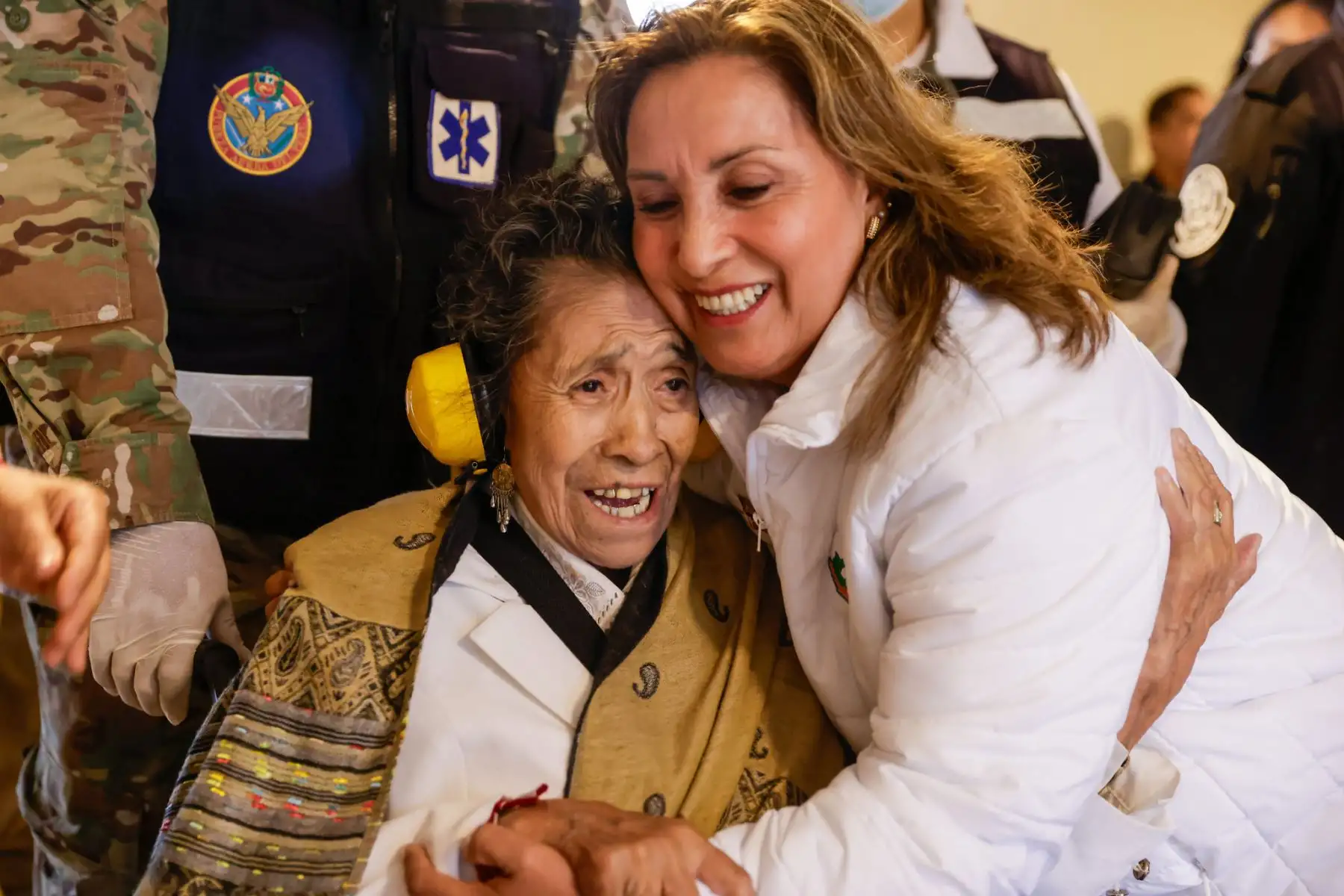 Ciudadanos peruanos repatriados de Israel arriban junto a comitiva presidida por la Presidenta Dina Boluarte a Lima.
Foto: ANDINA/Prensa Presidencia