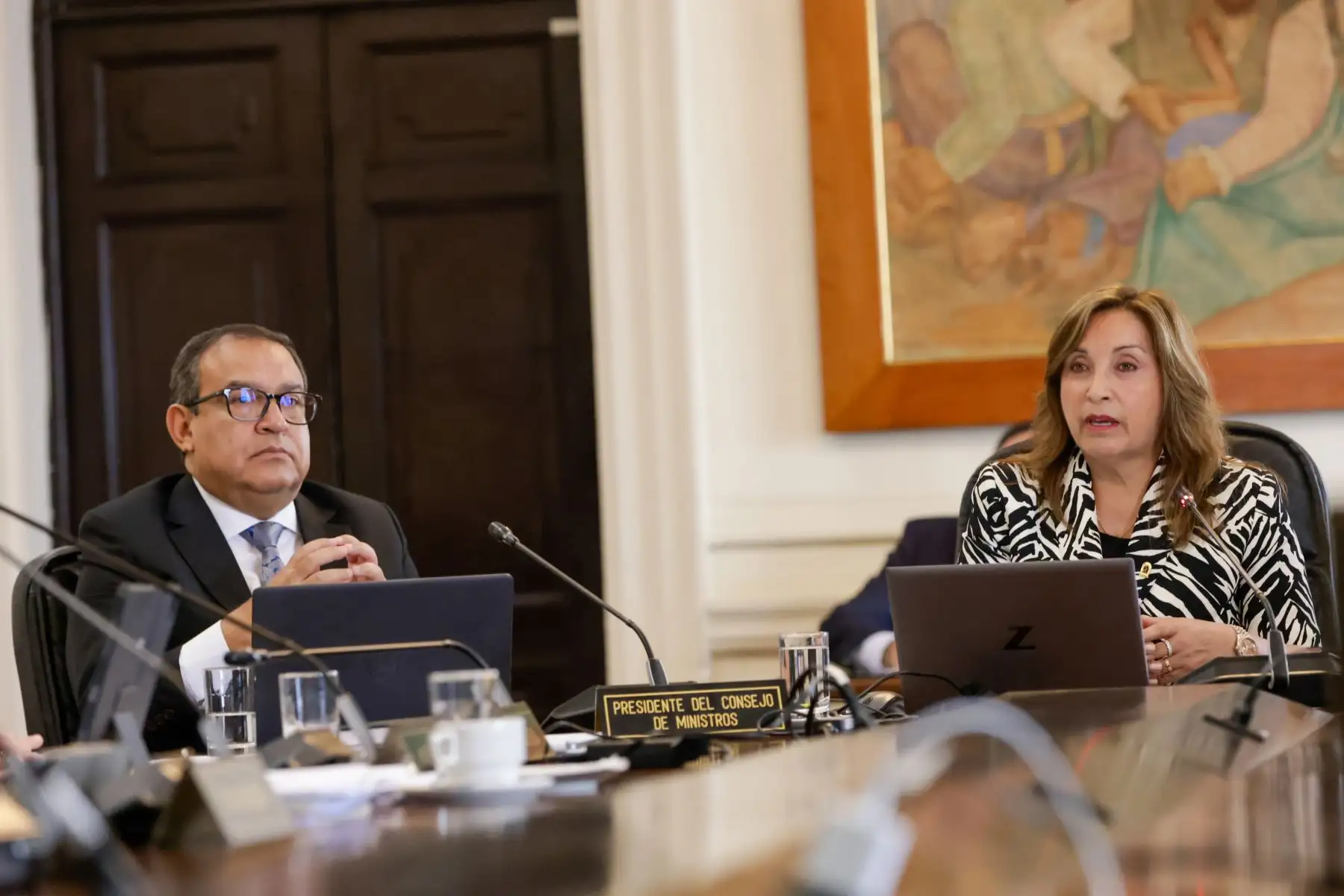 Presidenta de la república, Dina Boluarte, en sesión del Consejo de Ministros.
Foto: ANDINA/ Prensa Presidencial