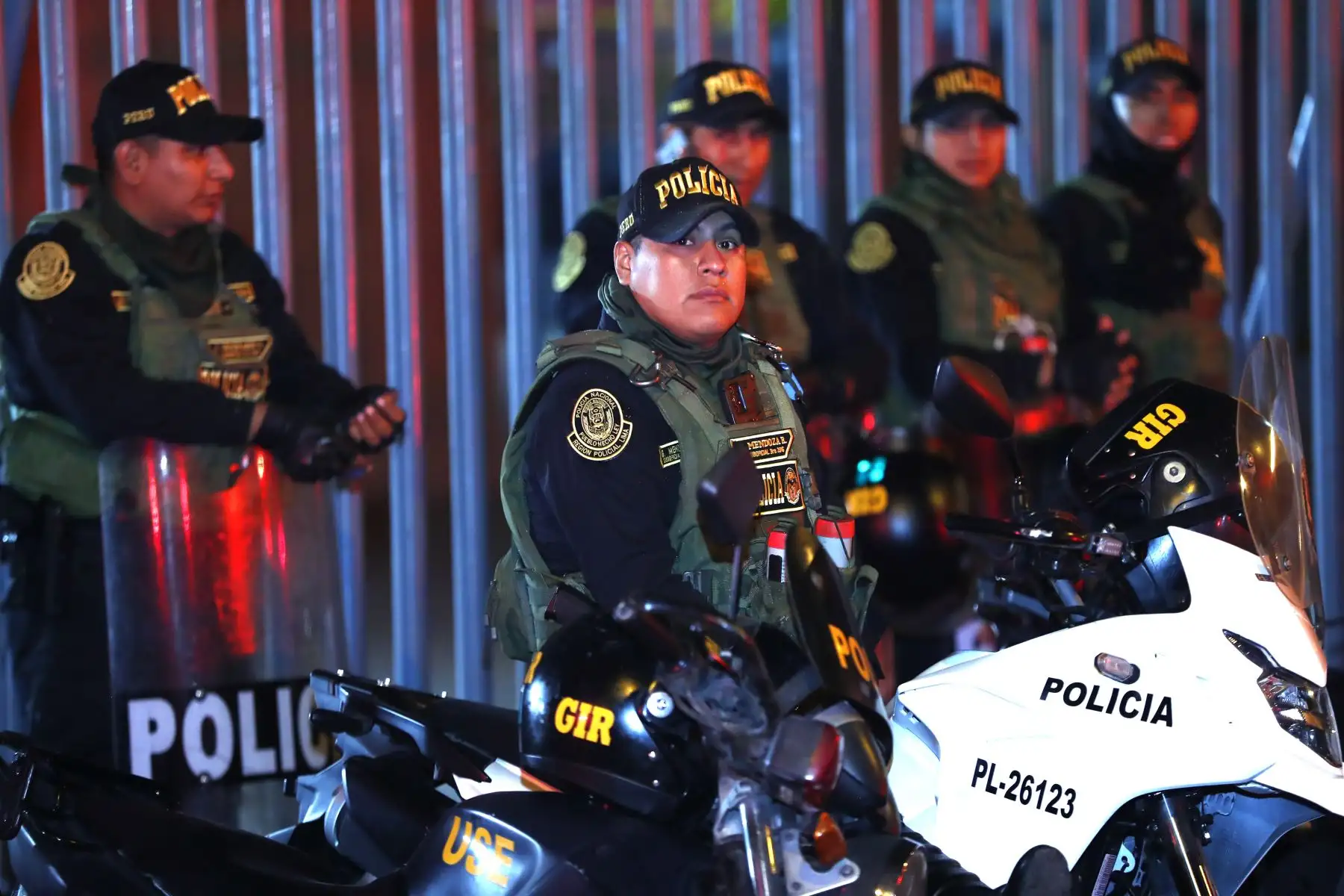 Medidas de seguridad en los exteriores del Estadio Nacional. Foto: ANDINA/ Daniel Bracamonte