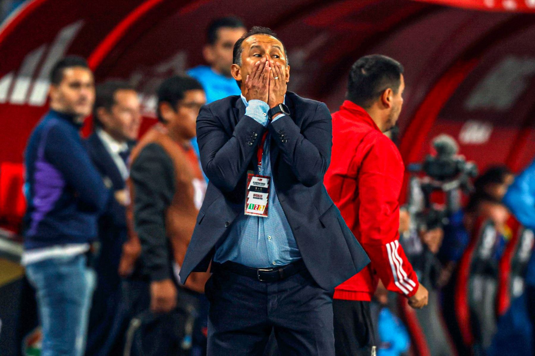 Entrenador de la selección peruana de fútbol, Juan Máximo Reynoso. Foto: ANDINA/Carlos Lezama Villantoy