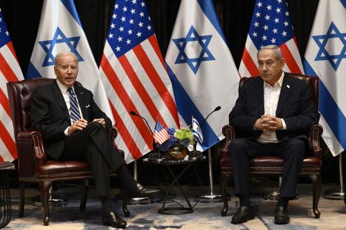 Joe Biden y Benjamín Netanyahu en una imagen de archivo (octubre de 2023). Foto: AFP