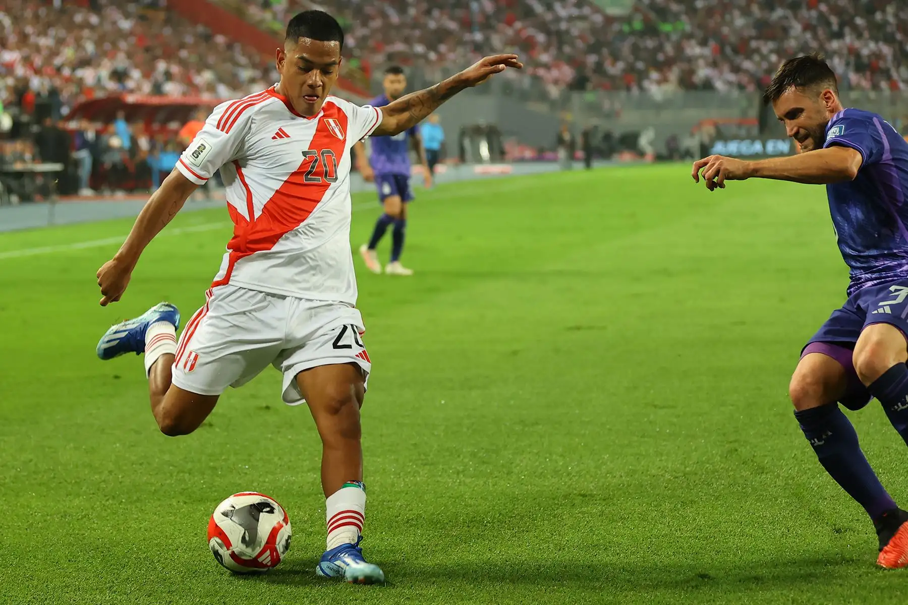 El delantero Joao Grimaldo fue convocado por Jorge Fossati para la Selección Peruana, con miras a los partidos amistosos contra Nicaragua y República Dominicana. Foto: Andina / Carlos Lezama
