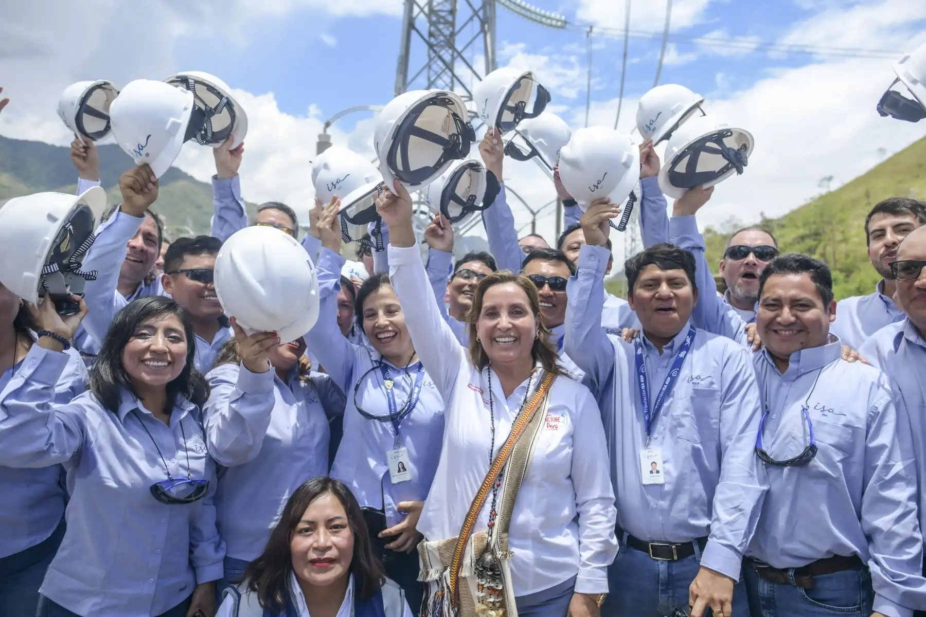 La presidenta Dina Boluarte participó en la inauguración del proyecto de transmisión eléctrica “Enlace 500kV Mantaro -Nueva Yanango – Carapongo y Subestaciones Asociadas (COYA)". Foto: ANDINA/ Prensa Presidencia