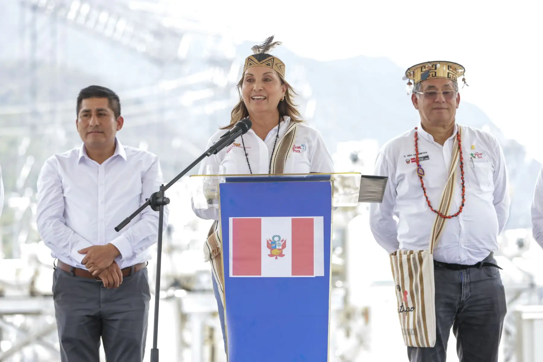 La presidenta Dina Boluarte participó en la inauguración del proyecto de transmisión eléctrica “Enlace 500kV Mantaro -Nueva Yanango – Carapongo y Subestaciones Asociadas (COYA)". Foto: ANDINA/ Prensa Presidencia