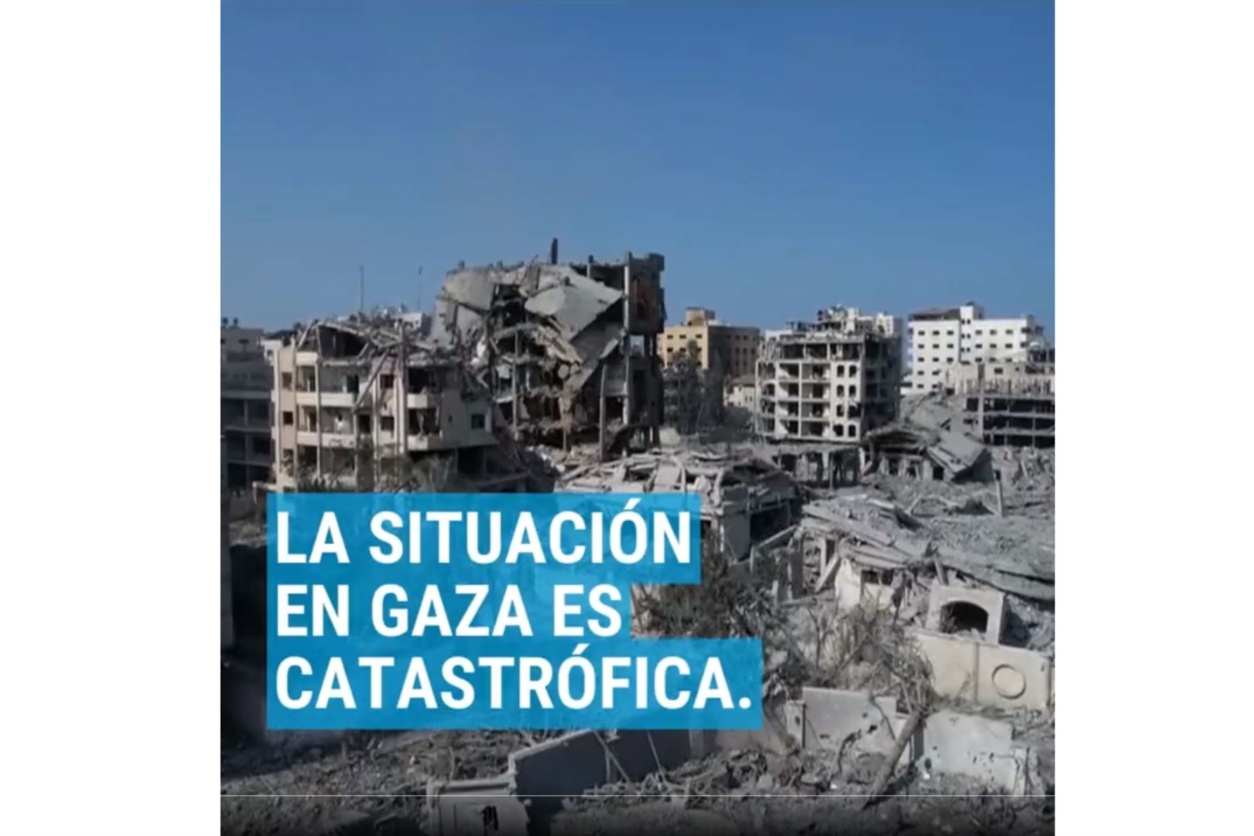 Captura de pantalla del mensaje de Unicef sobre la situación crítica en la Franja de Gaza. Imagen: Unicef/X.