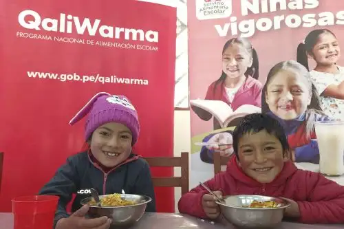 Más de 4.2 millones de escolares son atendidos a escala nacional por el programa Qali Warma. Foto: ANDINA/Qali Warma