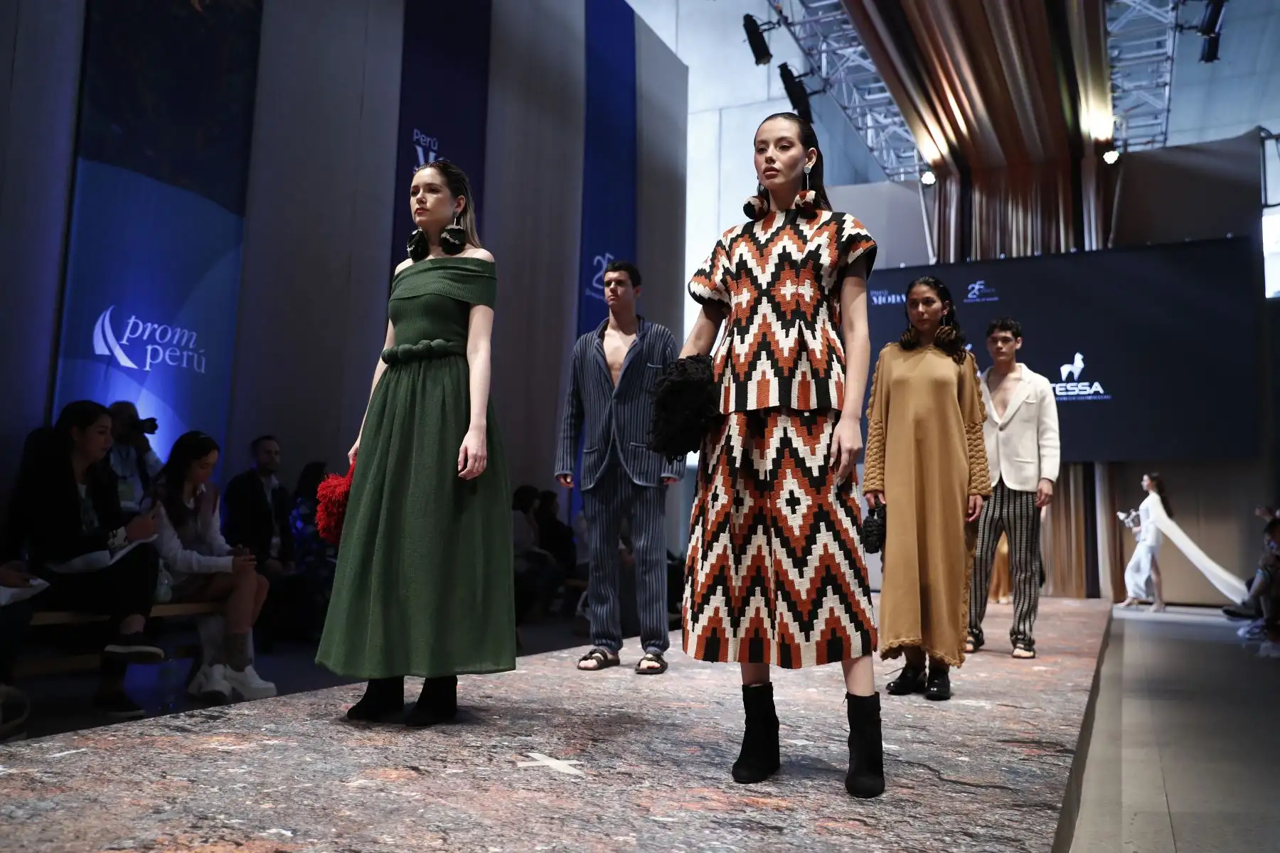 En el Centro de Convenciones Lima de San Borja se realizaron las pasarelas “Perú Textiles” y Alpacas del Perú”, organizadas por Promperú, en el marco del Perú Moda Deco 2023.Foto: ANDINA/ Daniel Bracamonte