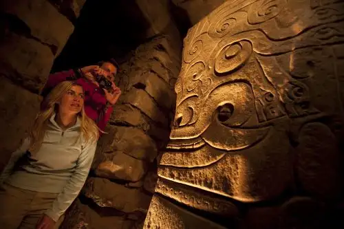 Chavín de Huántar, ubicado en la sierra de Áncash, fue declarado uno de los Mejores Pueblos Turísticos 2023 por la Organización Mundial del Turismo. Este distrito tiene en el monumento arqueológico Chavín uno de sus principales motores para desarrollar el turismo cultural. Foto: Promperú