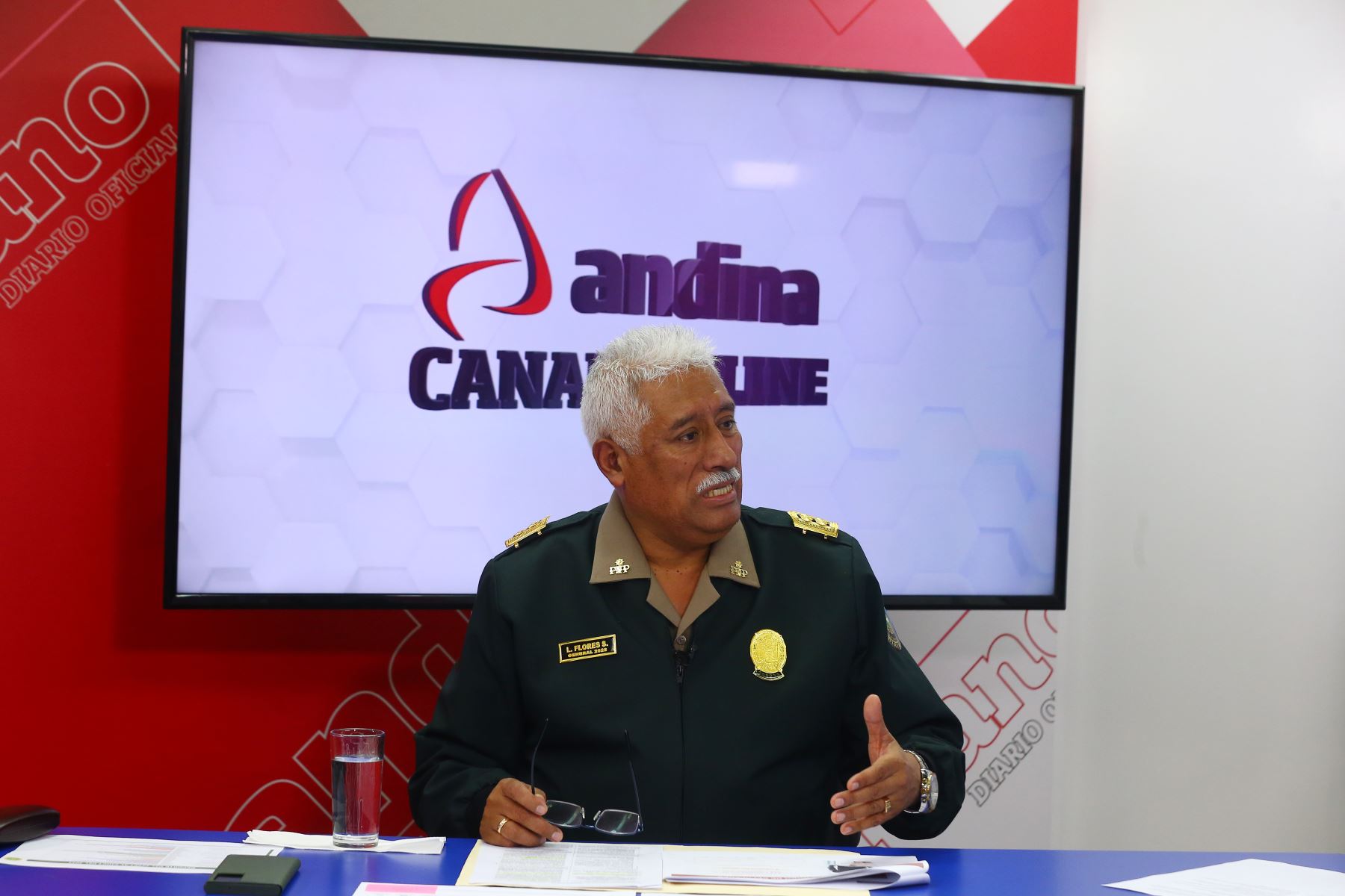 General PNP Luis Flores sostiene que Policía multiplica esfuerzos para combatir hechos delictivos. Foto: ANDINA/Eddy Ramos.