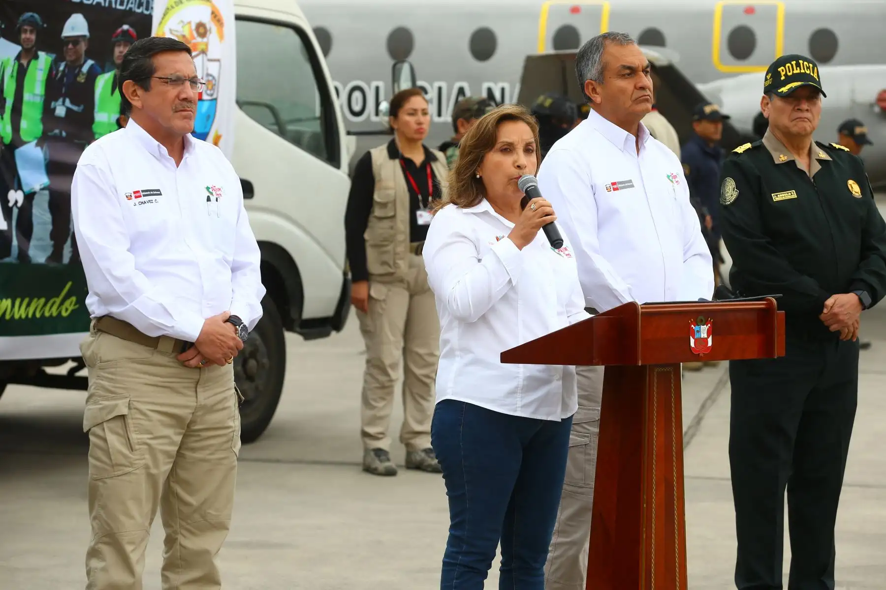 La presidenta de la República, Dina Boluarte, recalcó que su gobierno mantendrá brindando su apoyo a las fuerzas del orden a fin de que estas sigan combatiendo al tráfico ilícito de drogas. Foto: ANDINA/Eddy Ramos La presidenta de la República, Dina Boluarte, recalcó que su gobierno mantendrá brindando su apoyo a las fuerzas del orden a fin de que estas sigan combatiendo al tráfico ilícito de drogas. Foto: ANDINA/Eddy Ramos