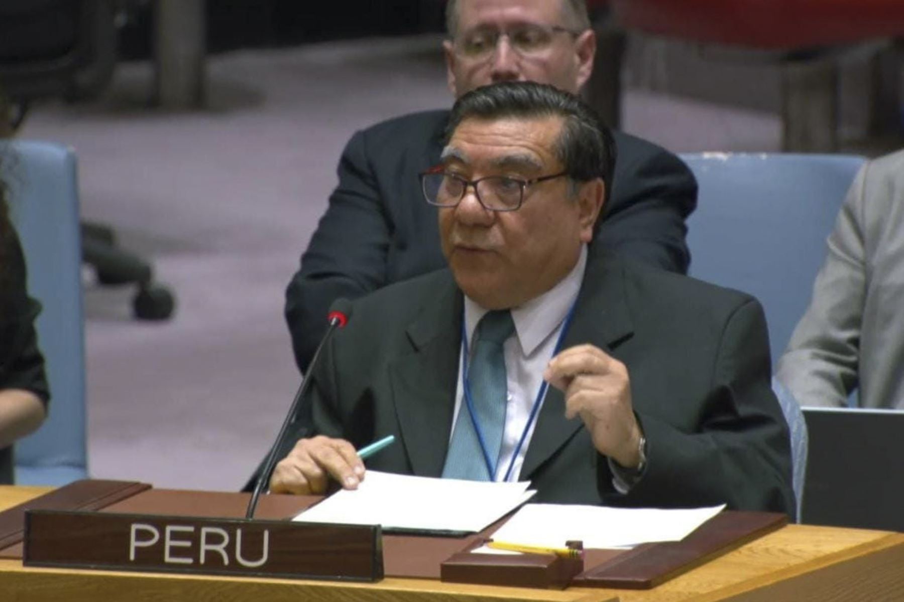 Representante de Perú, Víctor García Toma, en el Consejo de Seguridad de la ONU. ANDINA/Difusión