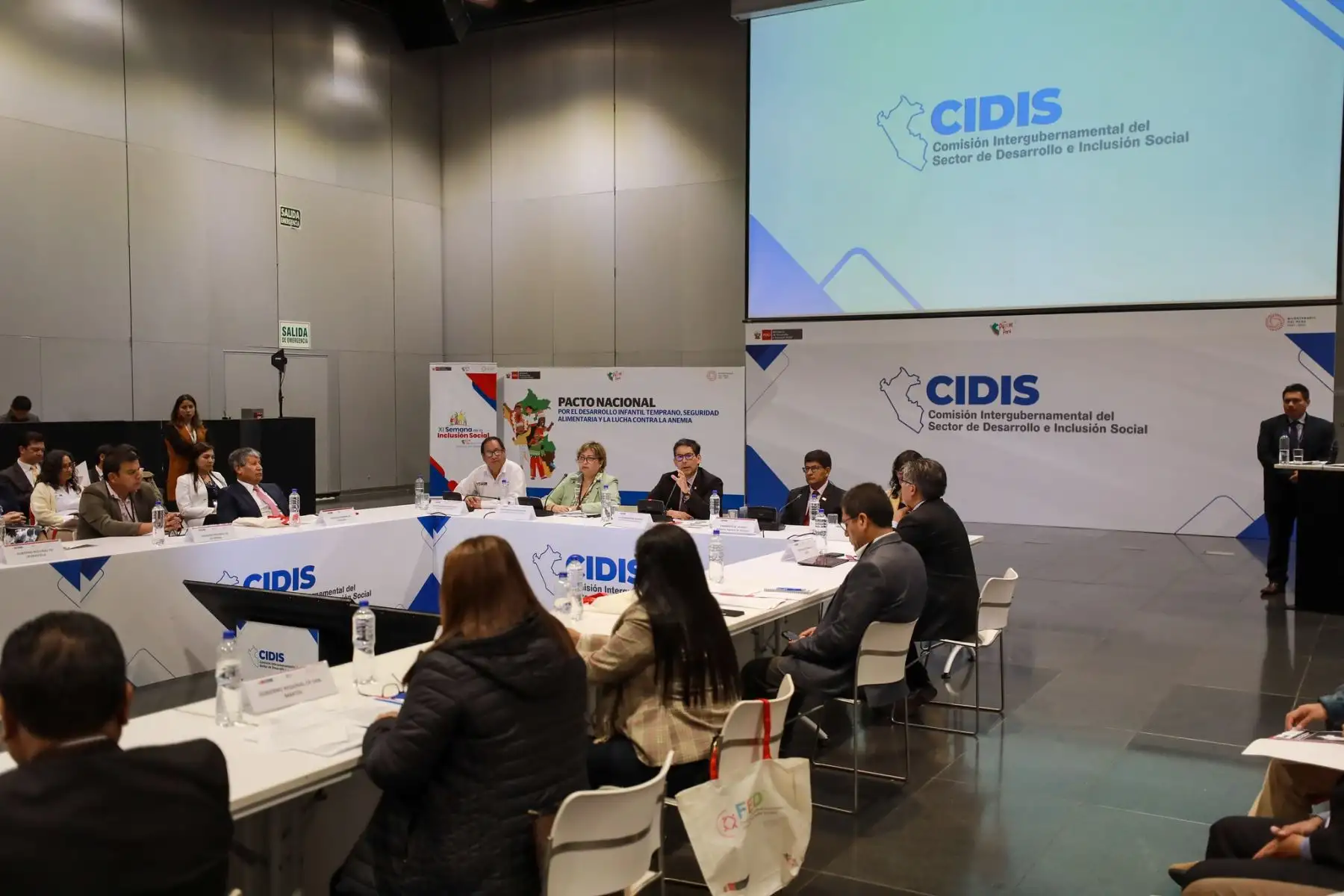 El ministro de Desarrollo e Inclusión Social (Midis), Julio Demartini, participó en la primera sesión de la Comisión Intergubernamental del Sector de Desarrollo e Inclusión Social (Cidis) del 2023, en donde los gobiernos regionales y locales suscribieron el pacto nacional por el desarrollo infantil temprano, seguridad alimentaria y la lucha contra la anemia infantil que busca cerrar estas brechas sociales y mejorar la calidad de vida de más de nueve millones peruanos que viven en situación de pobreza.
Foto: ANDINA/MIDIS