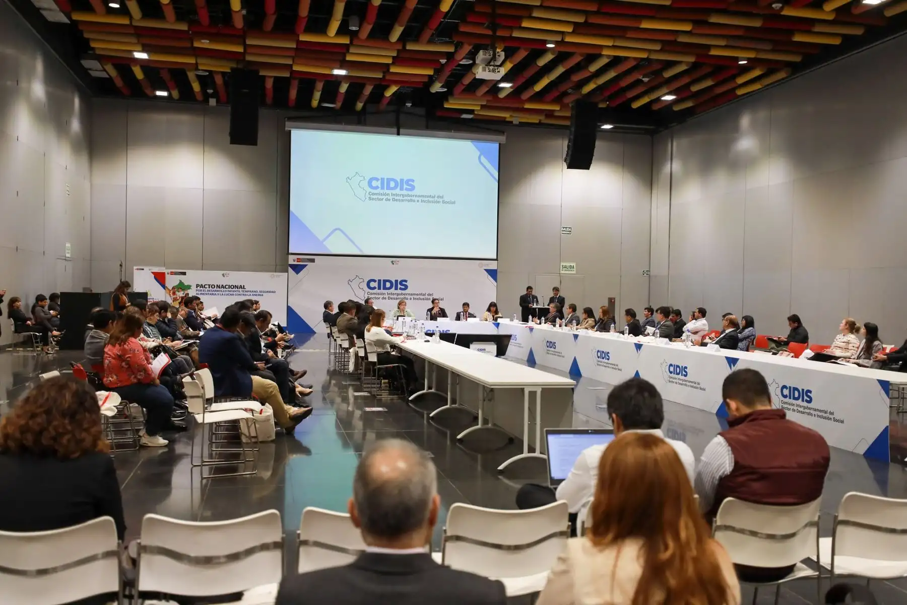 El ministro de Desarrollo e Inclusión Social (Midis), Julio Demartini, participó en la primera sesión de la Comisión Intergubernamental del Sector de Desarrollo e Inclusión Social (Cidis) del 2023, en donde los gobiernos regionales y locales suscribieron el pacto nacional por el desarrollo infantil temprano, seguridad alimentaria y la lucha contra la anemia infantil que busca cerrar estas brechas sociales y mejorar la calidad de vida de más de nueve millones peruanos que viven en situación de pobreza.
Foto: ANDINA/MIDIS