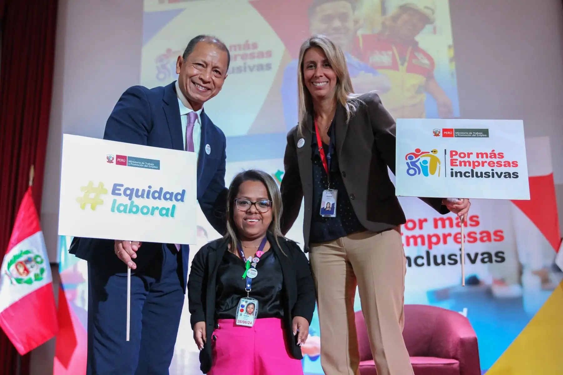 Como parte de los esfuerzos por avanzar hacia una sociedad cada vez más equitativa y libre de discriminaciones, el Ministerio de Trabajo y Promoción del Empleo (MTPE) lleva adelante la campaña “Por más empresas inclusivas”, la cual tiene como objetivo crear una comunidad de empresas del sector privado que esté concientizada del valor y productividad de las personas con discapacidad, así como en el desarrollo y crecimiento personal de estas.
Foto: ANDINA/MTPE