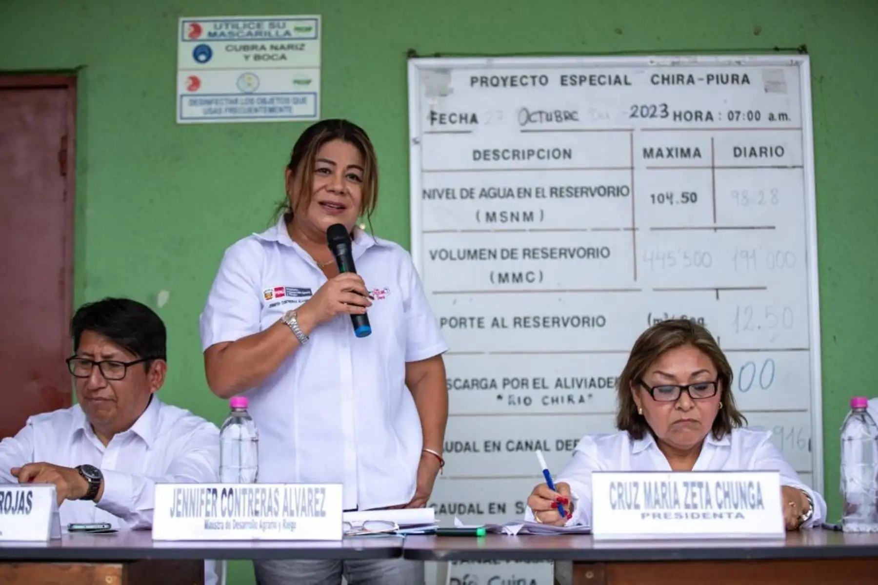 Ministra Jennifer Contreras participó, en Piura, en la sesión extraordinaria descentralizada de la Comisión Agraria del Congreso. Foto: ANDINA/Difusión.