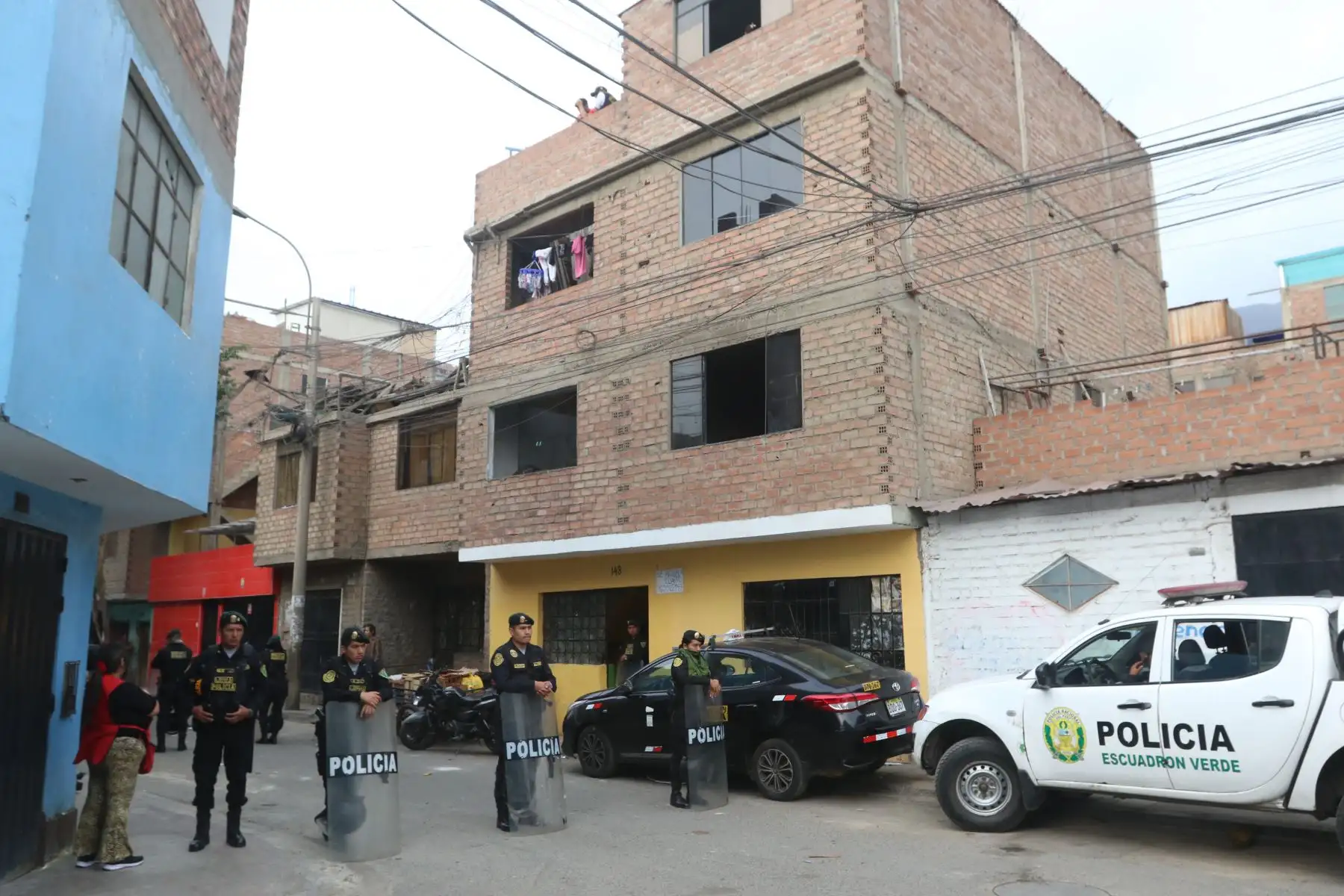 Grupo Terna del Escuadrón Verde ubica la guarida de la temida banda criminal LOS MUÑECOS DIABÓLICOS DE INDEPENDENCIA. Foto: ANDINA/Héctor Vinces