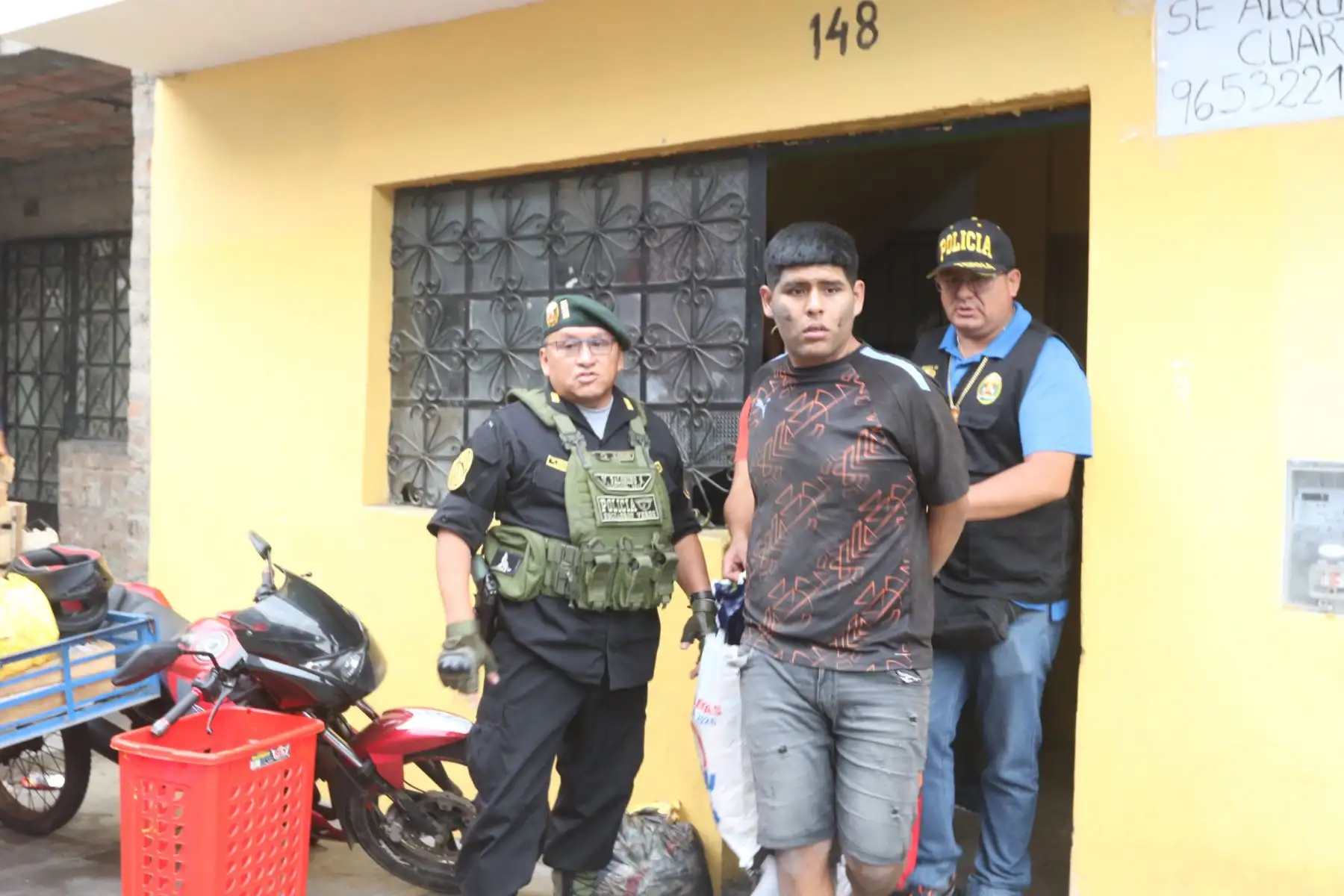 Grupo Terna del Escuadrón Verde ubica la guarida de la temida banda criminal LOS MUÑECOS DIABÓLICOS DE INDEPENDENCIA. Foto: ANDINA/Héctor Vinces