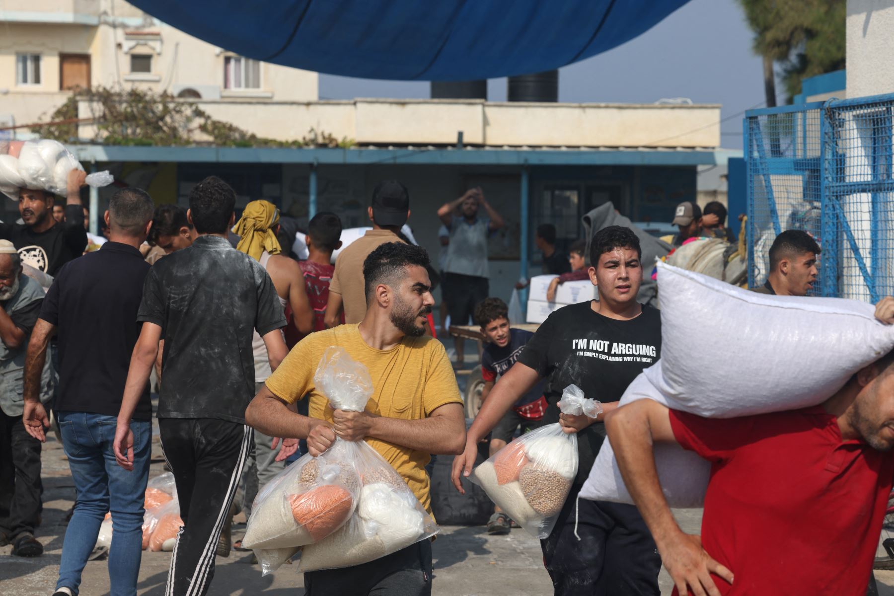 Ayuda humanitaria gestionada por la ONU en la Franja de Gaza (imagen referencial). Foto: AFP
