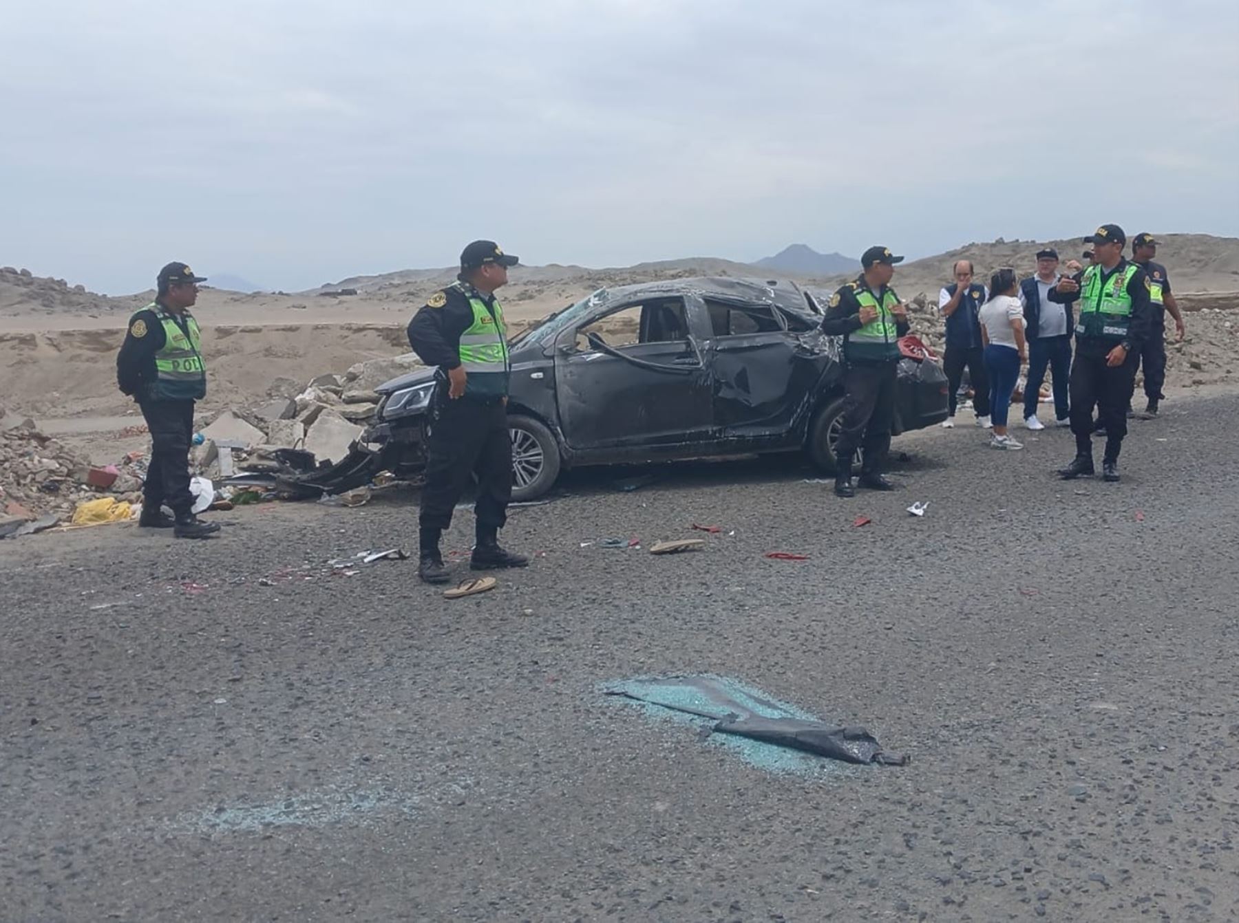 Dos policías y un civil fallecen en un trágico accidente vial ocurrido en el distrito de Samanco, provincia del Santa, en Áncash. ANDINA/Difusión