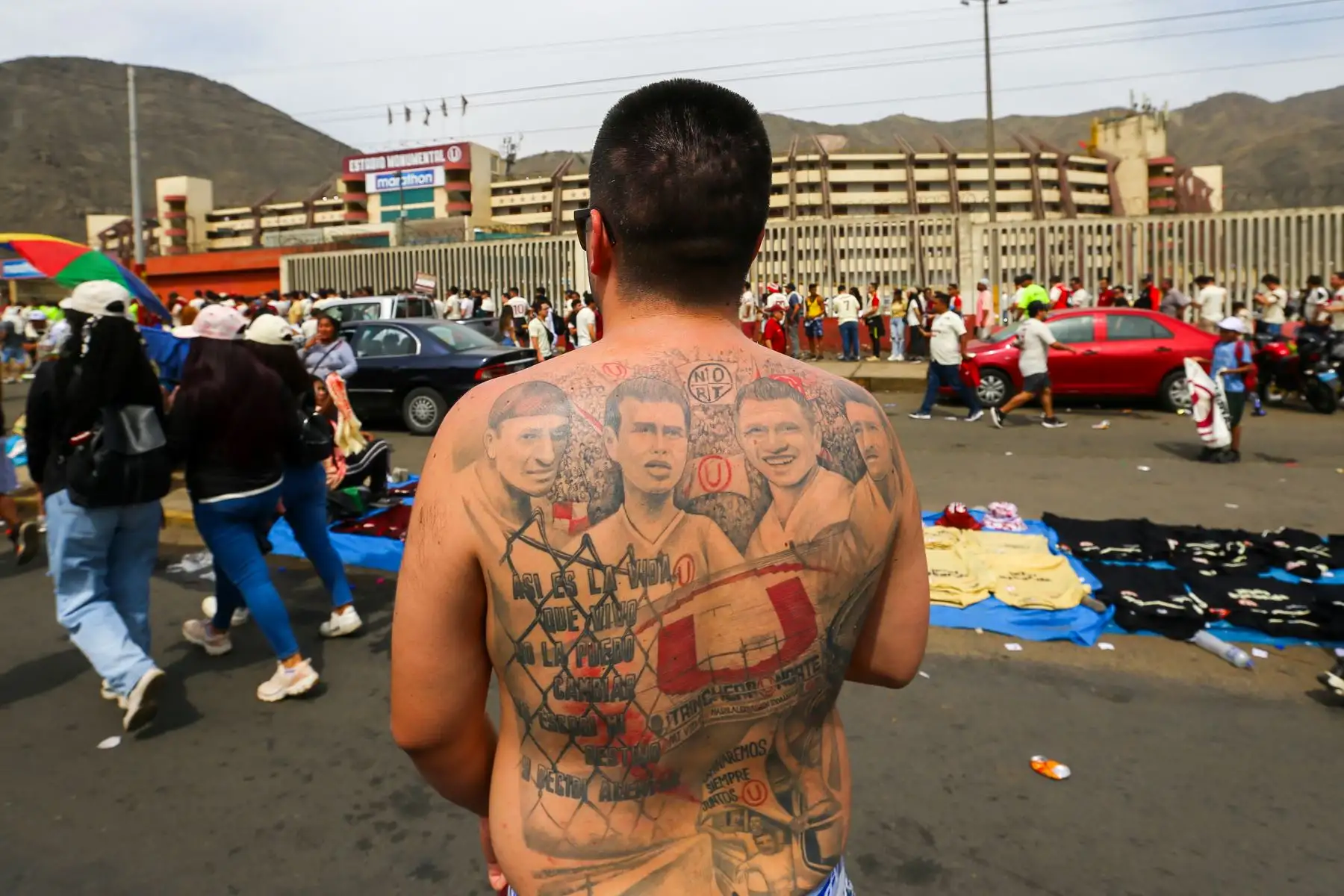 Universitario de Deportes, enfrenta al club Sport Huancayo  por la jornada 19 del Torneo Clausura 2023 de la Liga 1 en el estadio Monumental de Ate.
Foto: ANDINA/ Eddy Ramos