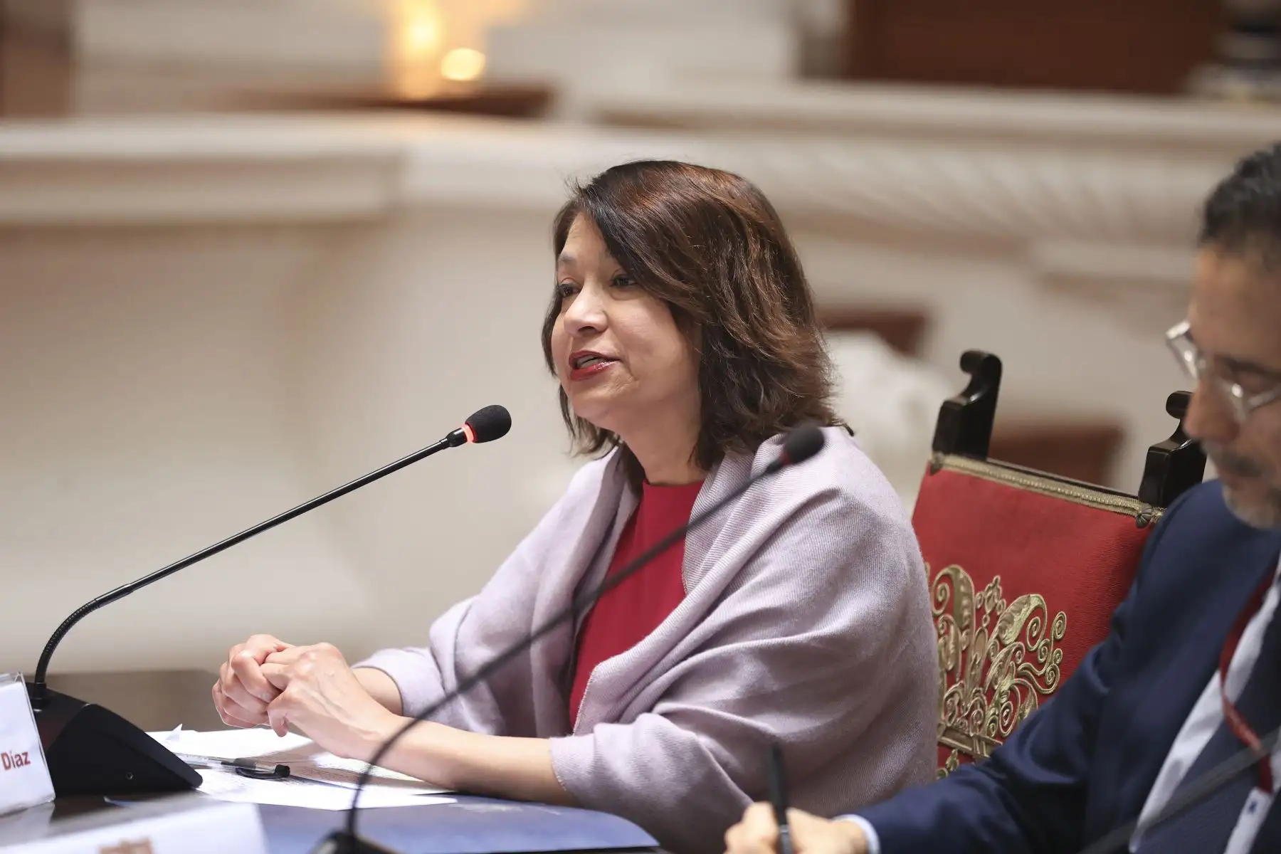 La presidenta Dina Boluarte se reunió en Palacio de Gobierno con el vicepresidente de la Comisión Europea, Margaritis Schinas, y el embajador de la Unión Europea en el Perú, Gaspar Frontini. 
Foto: ANDINA/Prensa Presidencia
