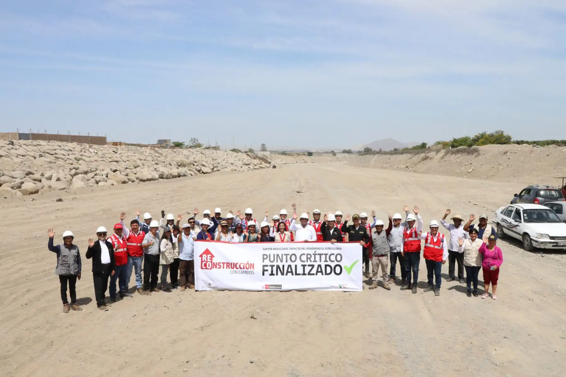 La ARCC culminó la limpieza y descolmatación de los sectores Badén y Chanchajalla, identificados como puntos críticos en la región Ica. Foto: ANDINA/ARCC