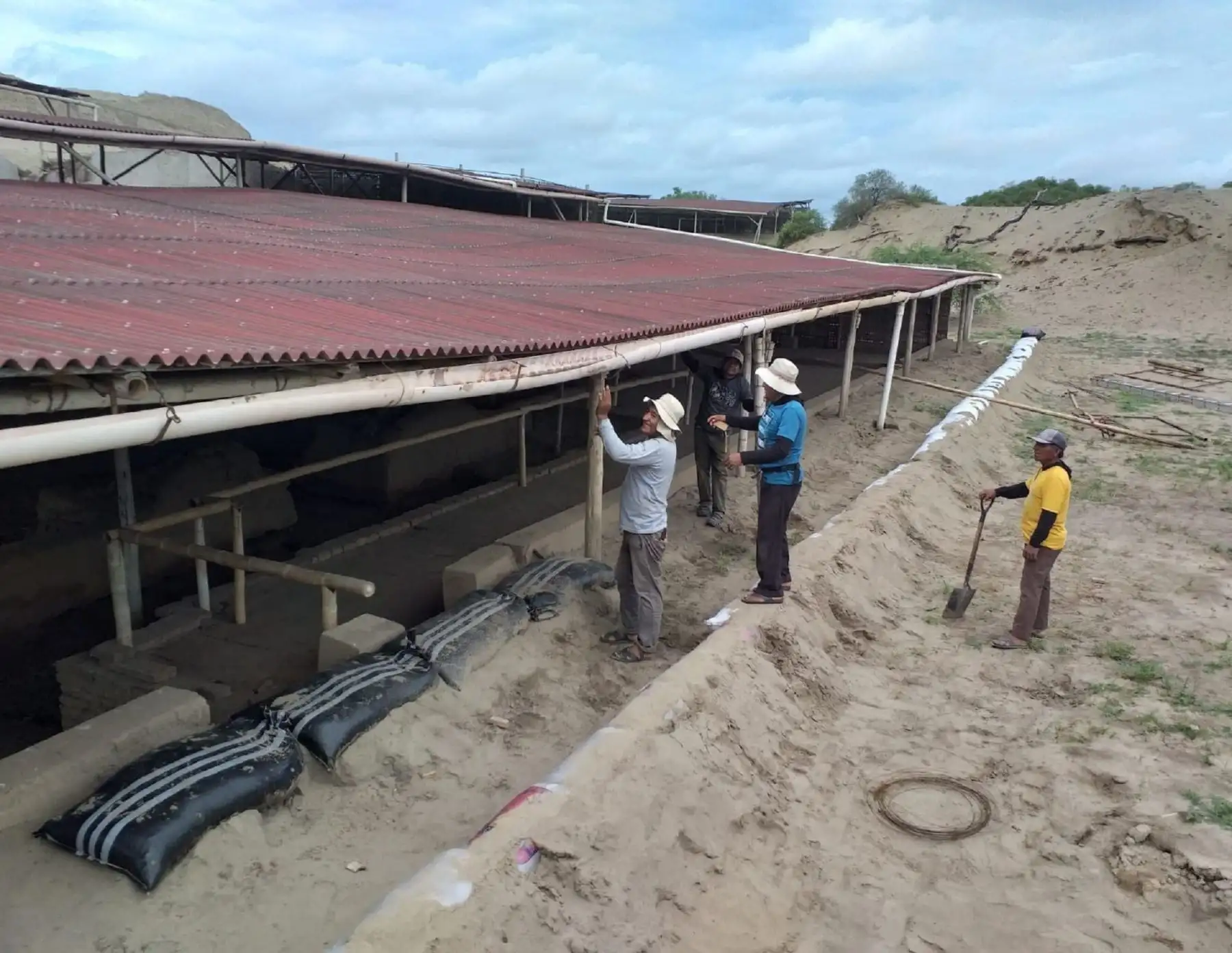 Unidad Ejecutora Naylamp inició trabajos para proteger los museos y sitios arqueológicos ubicados en la provincia de Lambayeque para mitigar el impacto del Fenómeno El Niño. ANDINA/Difusión