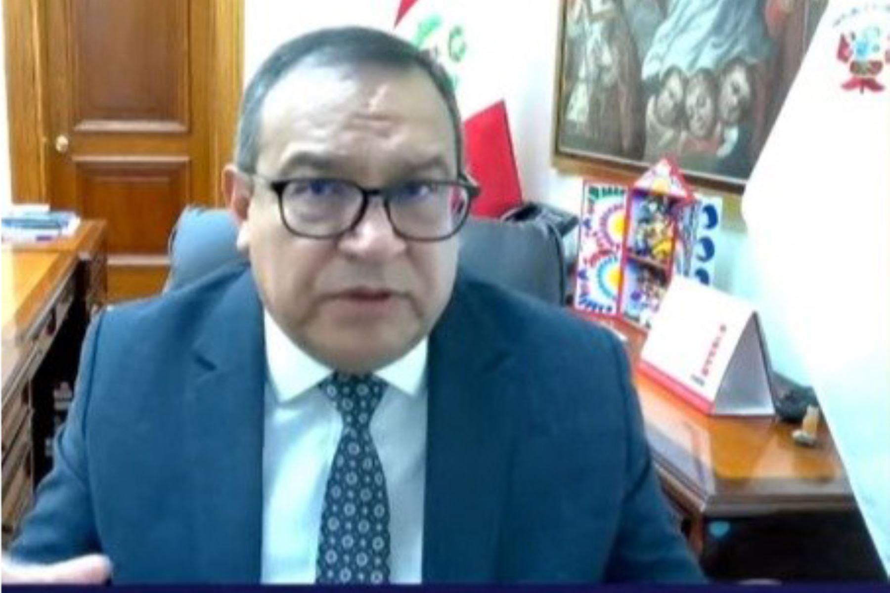 Alberto Otárola, presidente del Consejo de Ministros, en entrevista concedida hoy. ANDINA/Difusión