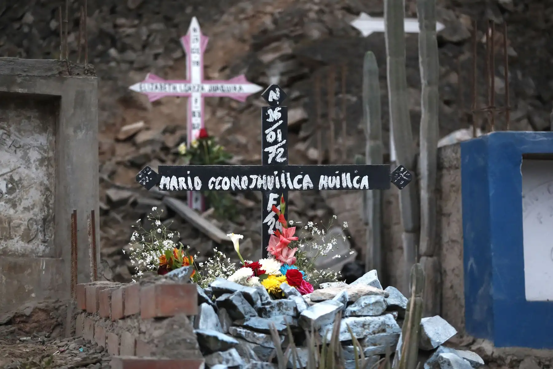 El Día de Todos los Santos no falta la música, la comida y las flores. La mayoría apostará por un atado de claveles amarillos, gladiolos blancos y algunas rosas solitarias, que se balancearán con el paso tembloroso de quienes buscan acortar el camino. Foto: ANDINA/ Daniel Bracamonte