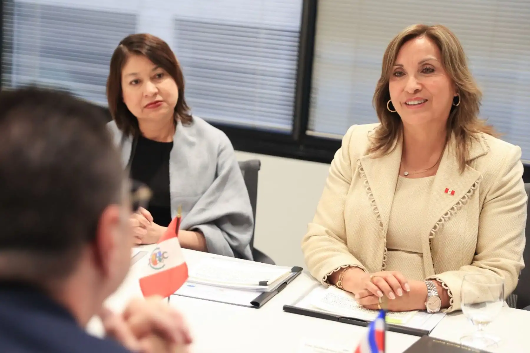 La mandataria Dina Boluarte y su homólogo de Costa Rica, Rodrigo Chaves, sostuvieron una reunión en la que se comprometieron a fortalecer  las relaciones bilaterales. Chaves destacó que el Perú es uno de los países. Foto: ANDINA/ Prensa Presidencia
