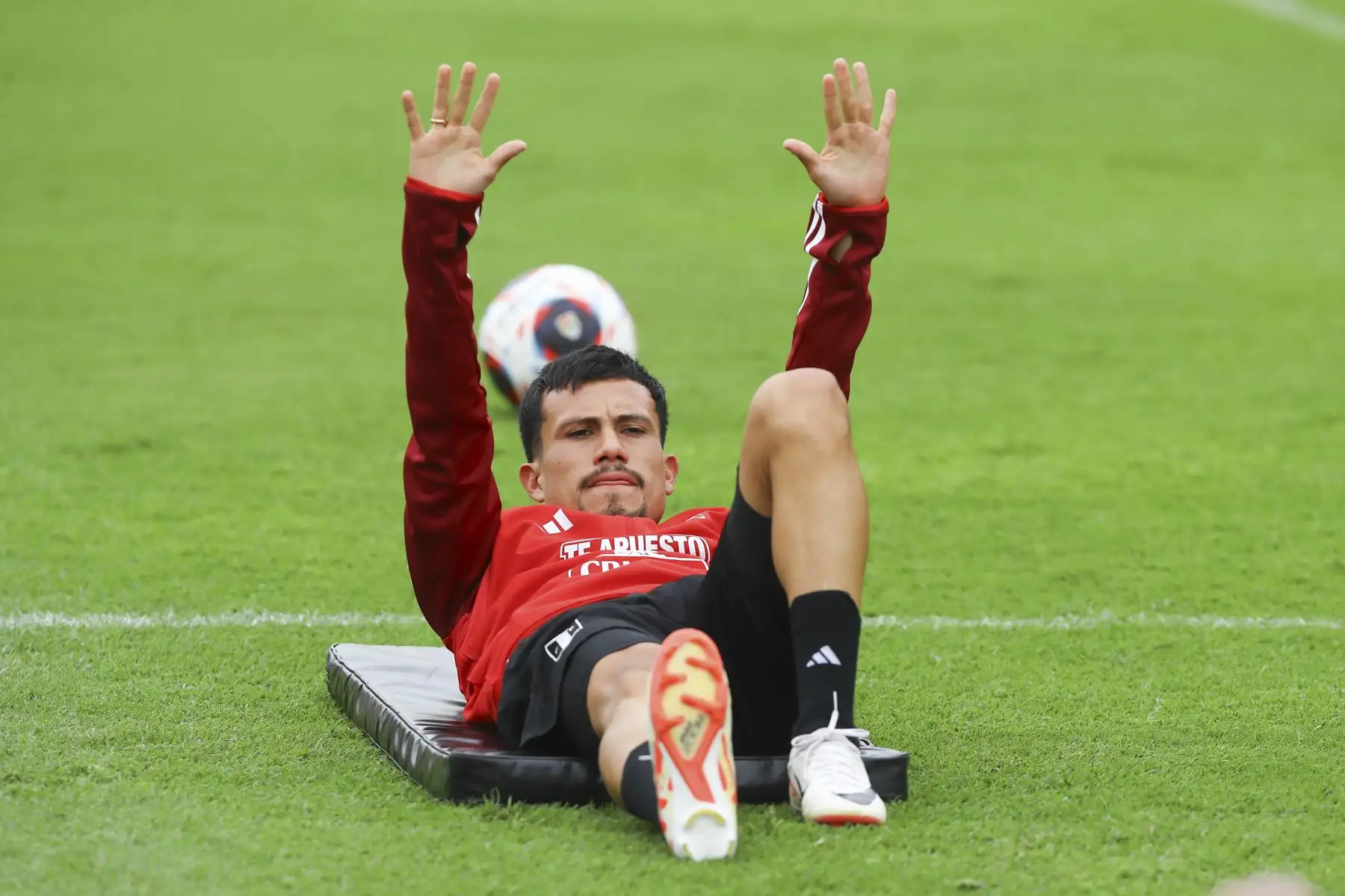Jugadores de la Selección Peruana de Fútbol continúan con sus entrenamientos en la Videna de San Luis con miras a sus próximos partidos de Eliminatorias rumbo al Mundial de Fútbol 2026. Foto: FPF