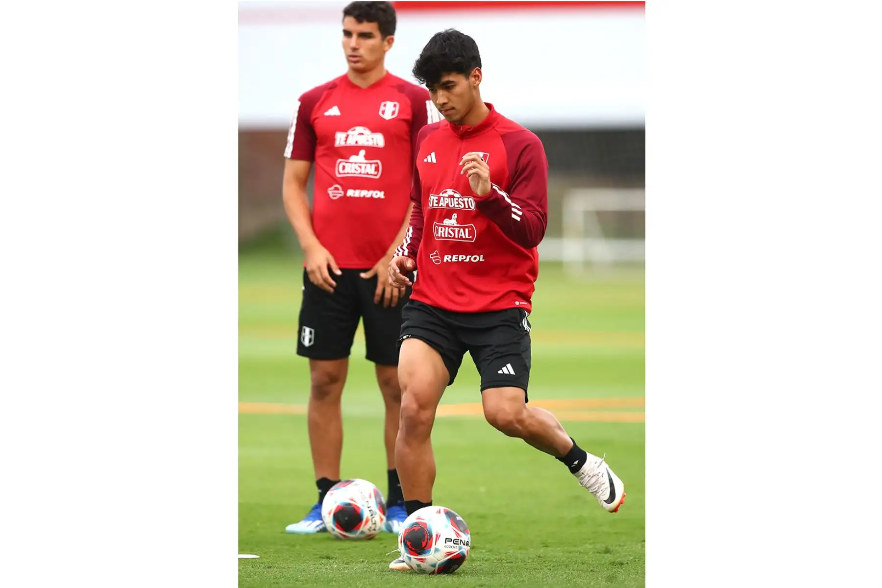 Jugadores de la Selección Peruana de Fútbol volvieron a las prácticas en el complejo de entrenamiento en la videna  de San Luis. Foto: FPF