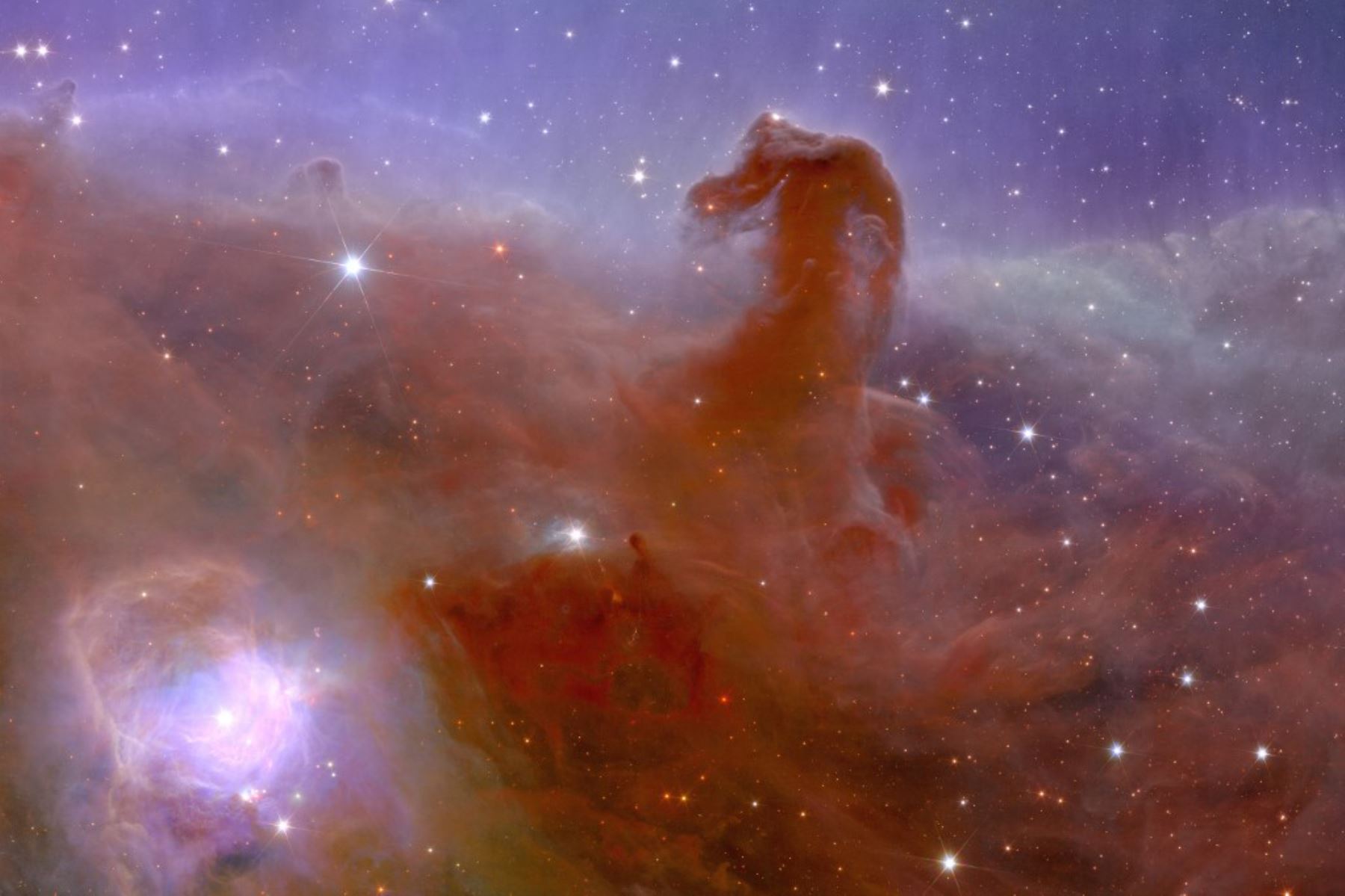 Las primeras imágenes del telescopio espacial europeo Euclid se publicaron el 7 de noviembre y muestran una nebulosa que se asemeja a la cabeza de un caballo, galaxias distantes nunca antes vistas e incluso "evidencia circunstancial" de materia oscura esquiva. Foto: AFP