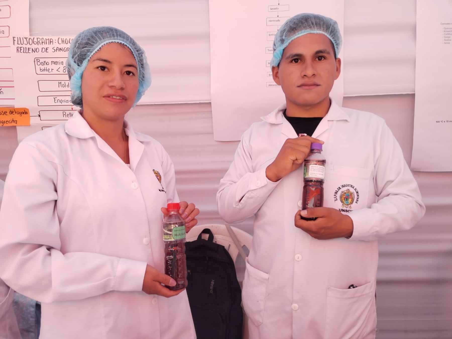 Estudiantes de la Universidad Nacional San Cristóbal de Huamanga crearon una bebida saludable elaborada a base de muña, una planta nativa andina de propiedades medicinales.