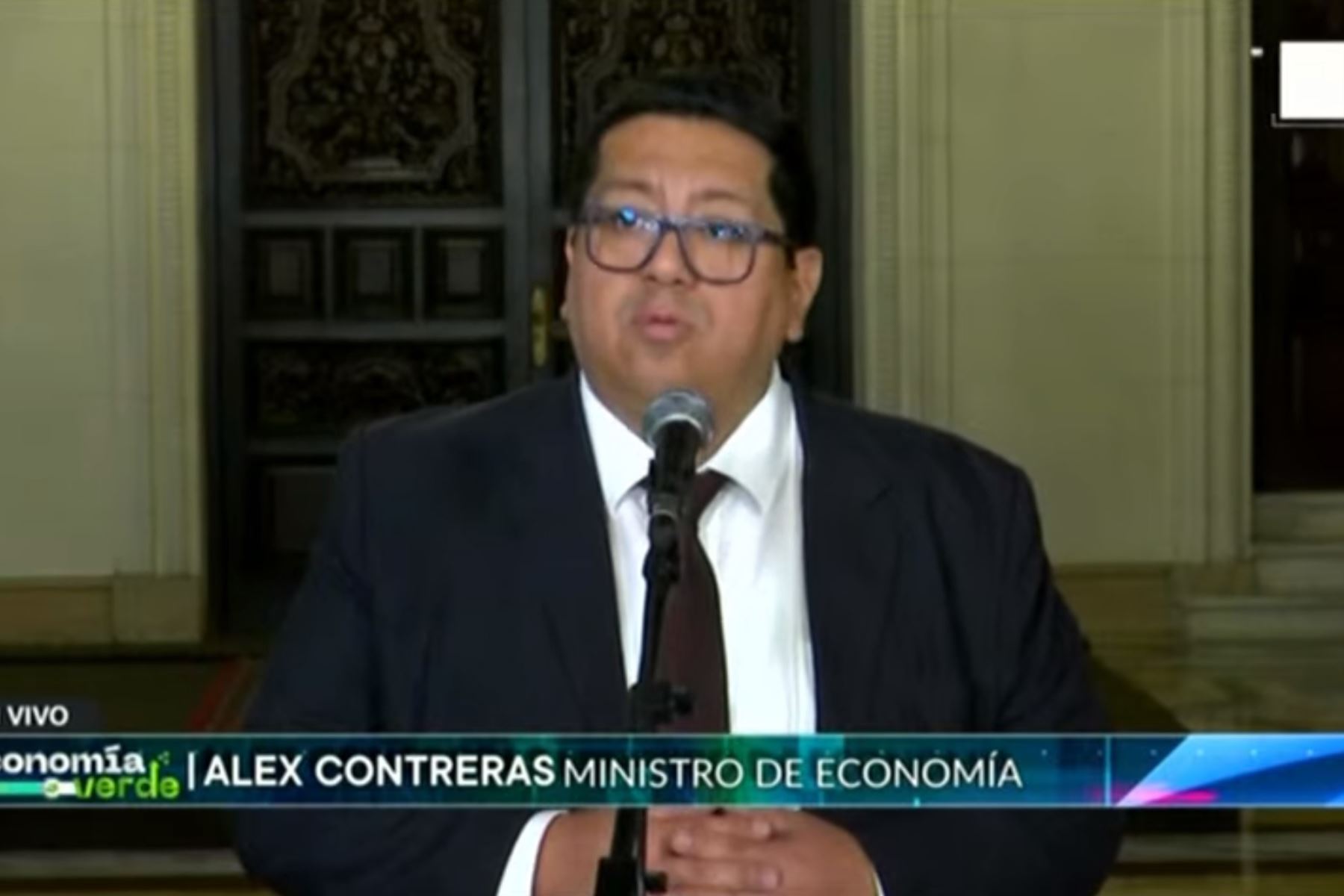 Ministro de Economía y Finanzas, Alex Contreras. Captura TV