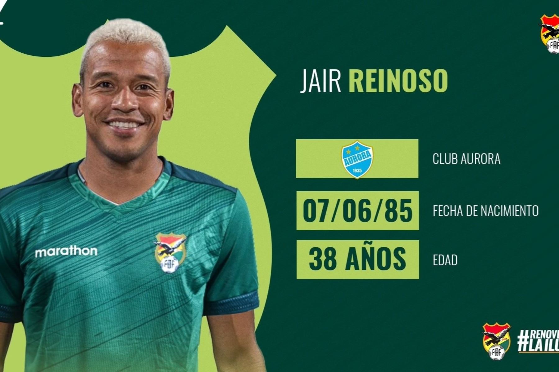 Jair Reinoso, goleador nacido en Colombia y nacionalizado boliviano. Foto: X.