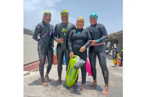 Con la presencia de 400 deportistas entre hombres y mujeres, entre ellos Zamira, de solo 13 años y discapacidad visual, se realizó con éxito la actividad náutica la Ruta de Grau que comprende natación en aguas abiertas, con motivo del 202° aniversario de la creación de la Marina de Guerra del Perú. Foto: ANDINA/Marina de Guerra