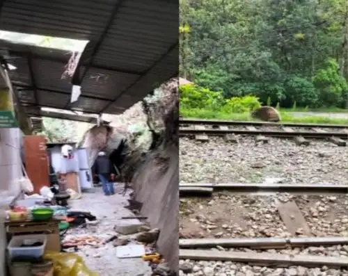 Derrumbe de piedras en distrito de Machu Picchu Pueblo, en Cusco, deja un herido y causa daños materiales en plata pirolizadora o de residuos sólidos. ANDINA/Difusión