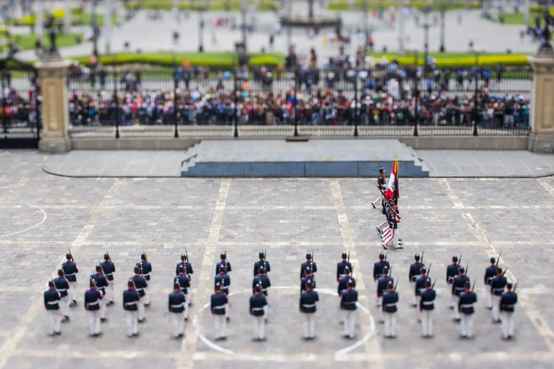 Tradicional cambio de guardia en Palacio de Gobierno.
Foto: ANDINA/Prensa Presidencia