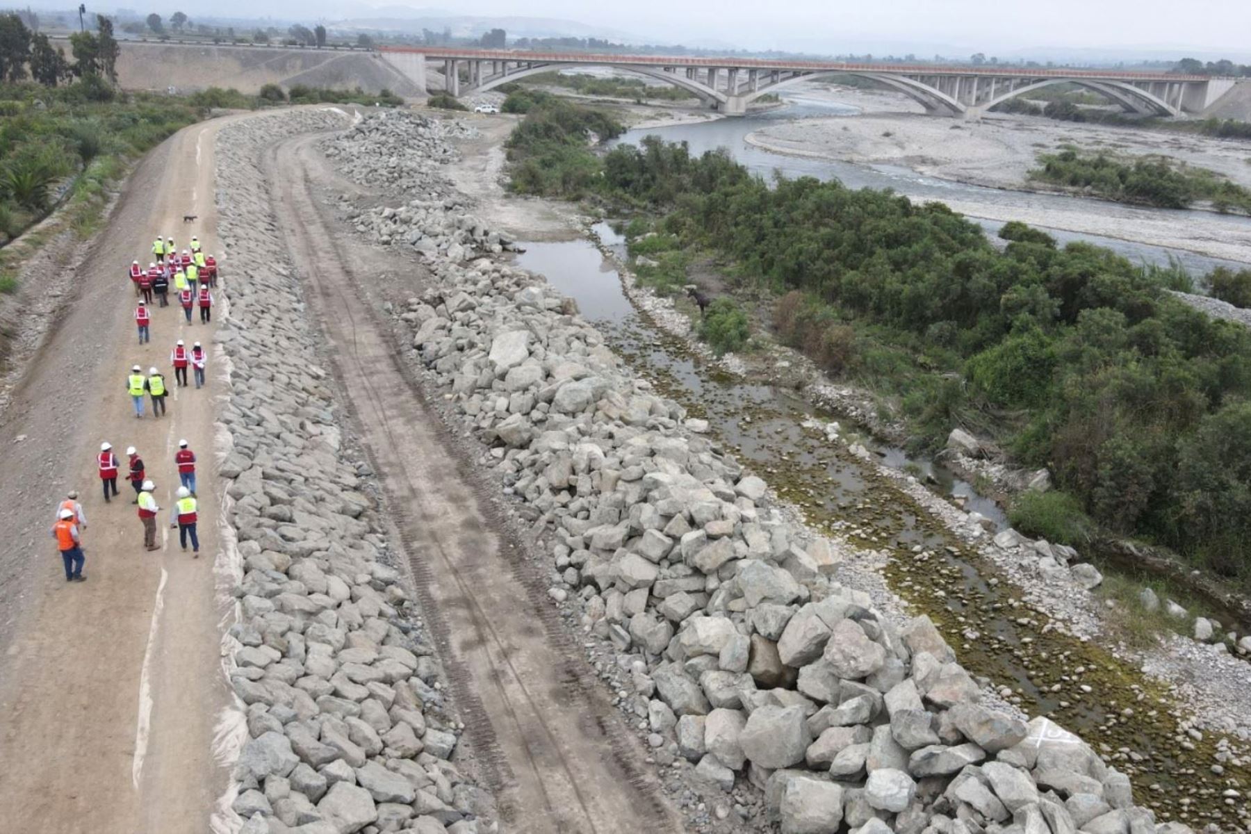 FEN: construcción de defensas ribereñas del río Cañete registra avance de 24.5 %